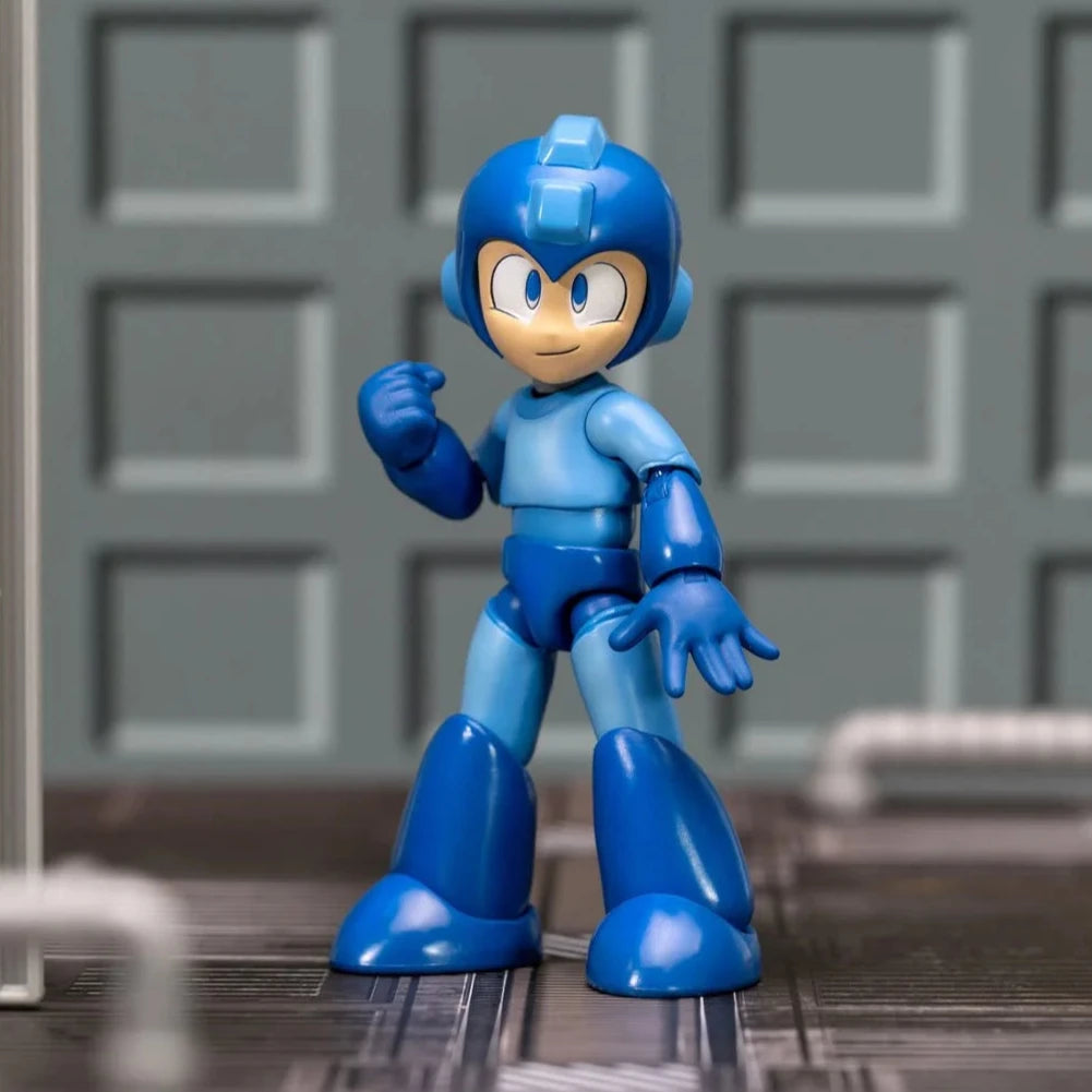 Mega Man 1:12 Scale Collectible Action Figure - Blue Bomber Video Game Character Model for Display, Cosplay & Gift Giving - Perfect for Anime Fans, Gamers & Collectors