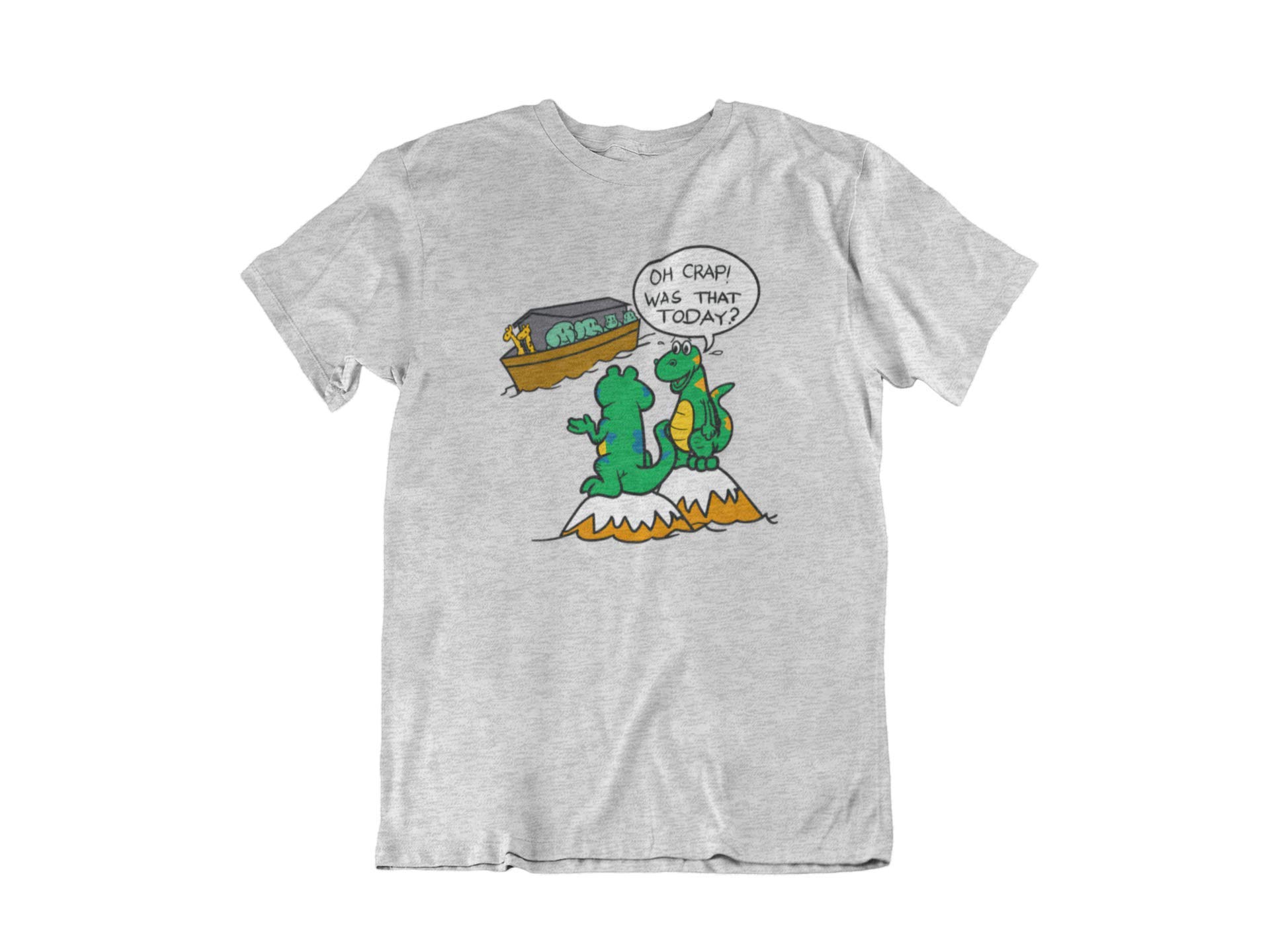 Funny Oh Crap Was That Today T-Rex Noah's Ark Humor Novelty T-Shirt - Perfect for Jurassic Theme Parties & Dinosaur Lovers