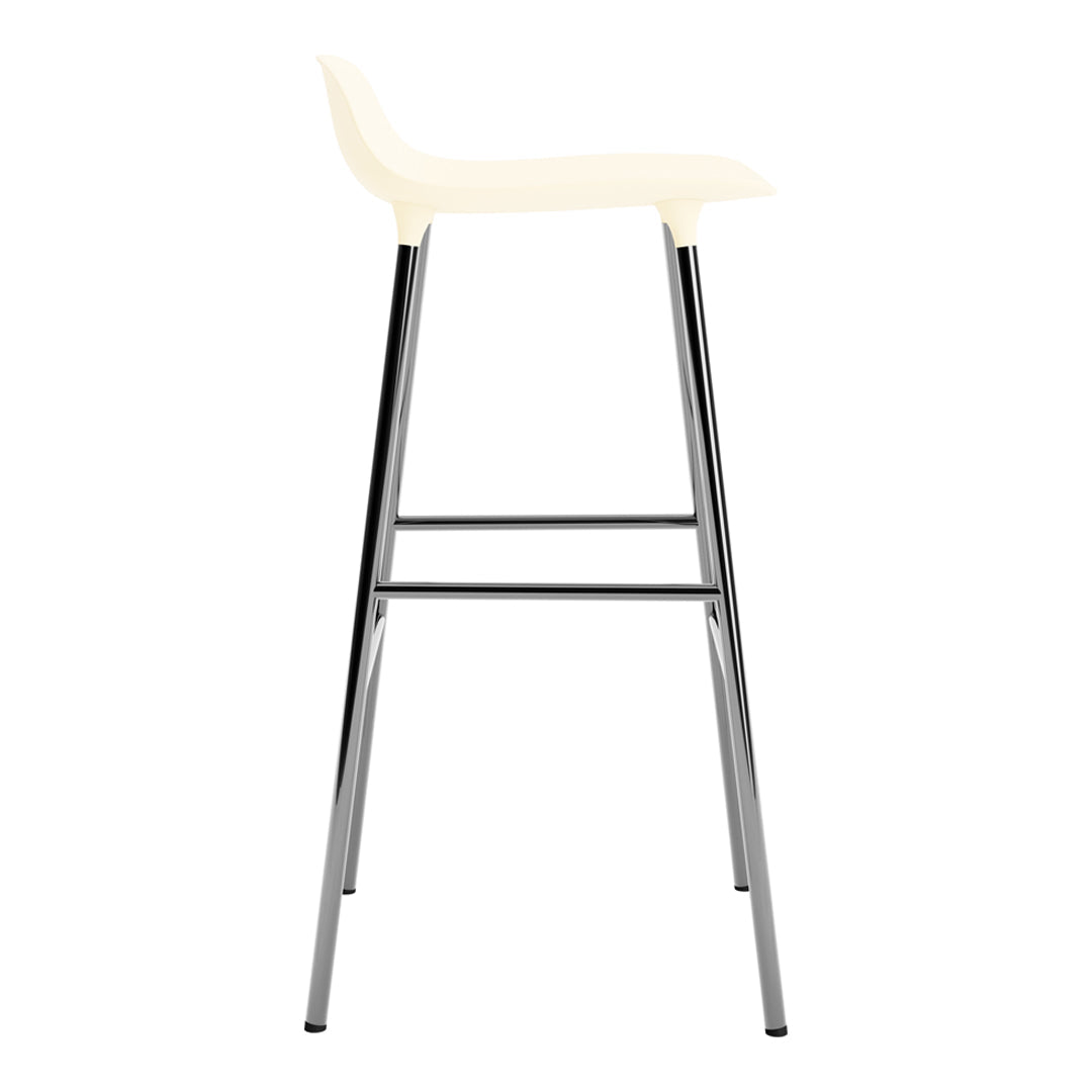 Modern Metal Bar Stools with Form Design - Adjustable Height Counter Stools for Kitchen, Dining & Home Bar - Industrial Style Seating for Restaurants & Cafes