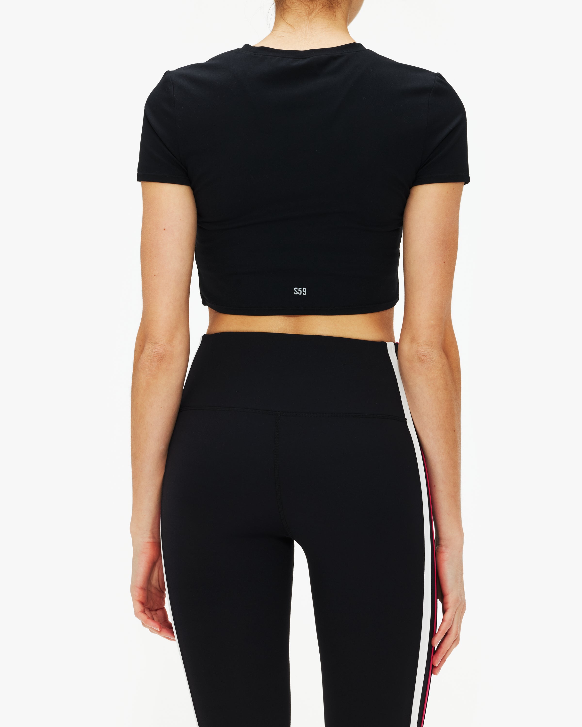 Splits59 Airweight Short Sleeve Crop Top - Women's Lightweight Workout Shirt for Yoga, Running & Gym | Moisture-Wicking & Breathable Activewear