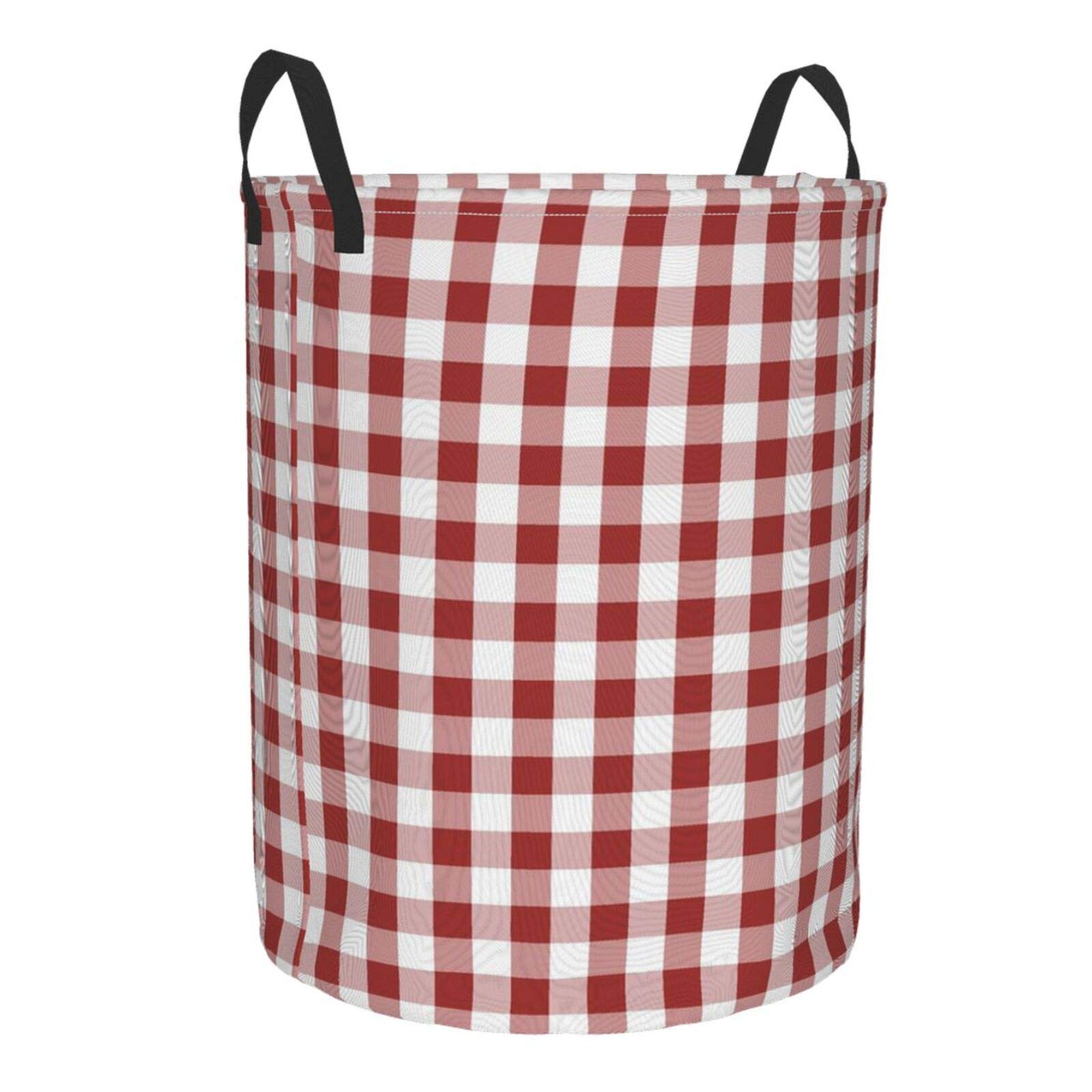 Foruidea Collapsible Red Laundry Basket with Handles - Large Oxford Fabric Clothes Hamper for Home, Office, Dorm - Perfect for Nursery Storage, Gift Basket & Space-Saving Organization