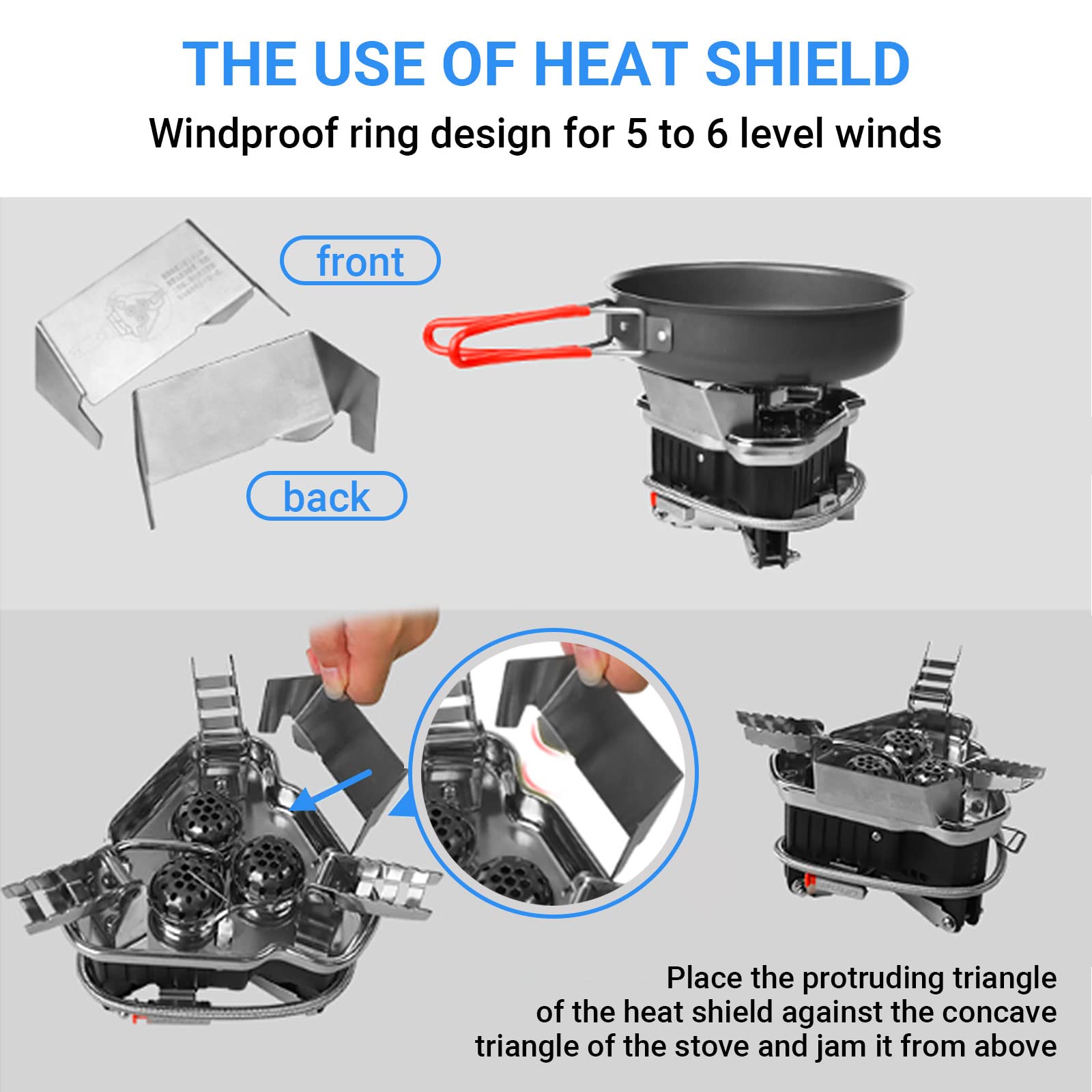 Portable Bulin Gas Camping Stove with Piezo Ignition - Foldable Outdoor Windproof Burner for Camping, Hiking, Backpacking & Picnics - Perfect for Cooking Meals in Nature