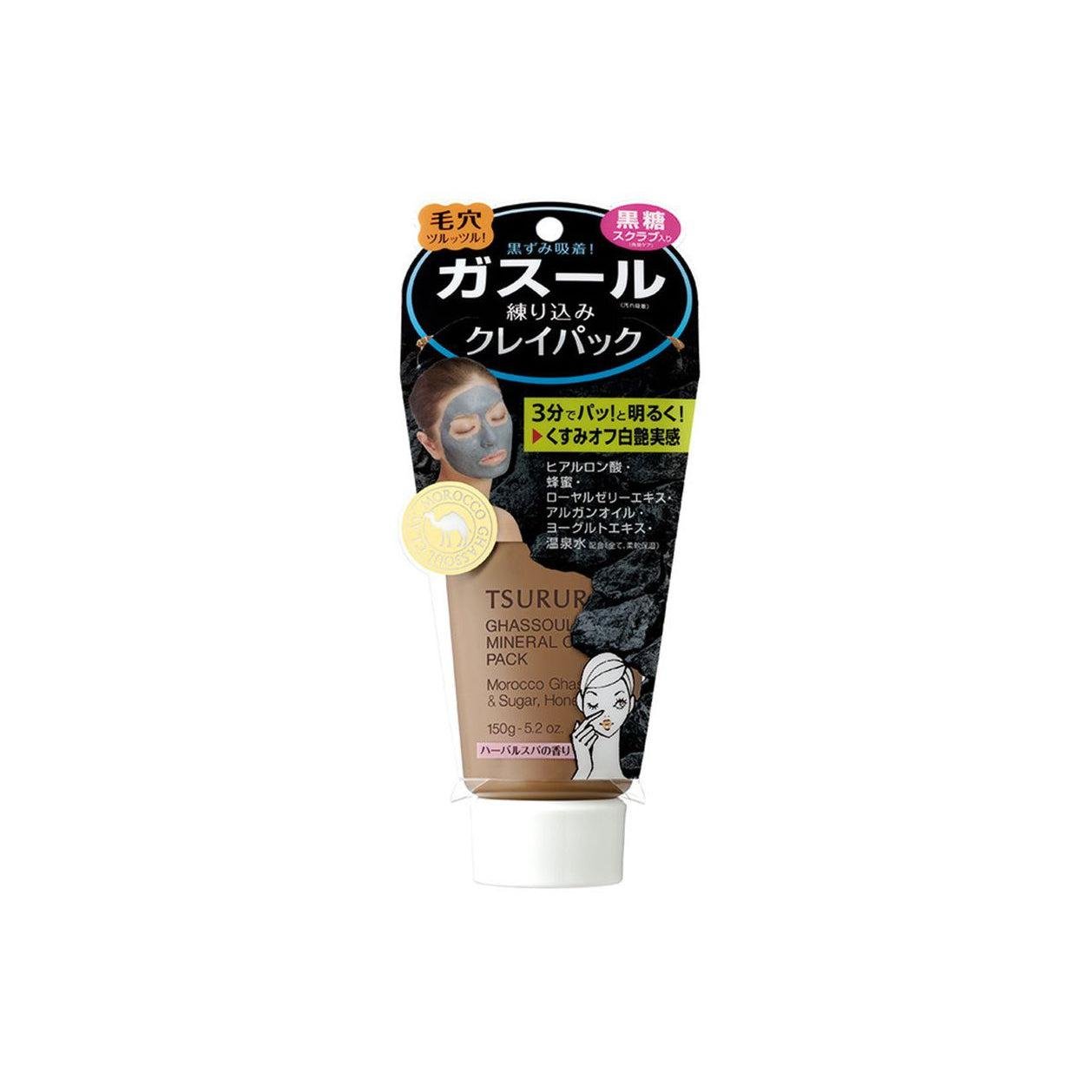 BCL Tsururi Ghassoul Mineral Clay Facial Mask 150g - Deep Cleansing & Purifying for Glowing Skin | Perfect for Spa Day & Self-Care Routine