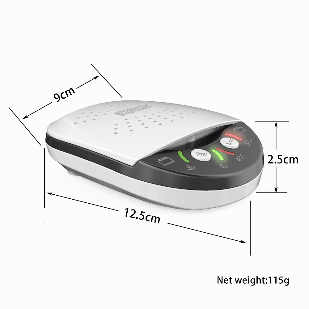 Soundlink Hearing Aid Dryer and Dehumidifier with 3/6 Hour Timer - Portable Drying Box for Hearing Aids, Earplugs & Earbuds - Perfect for Travel, Home & Daily Use