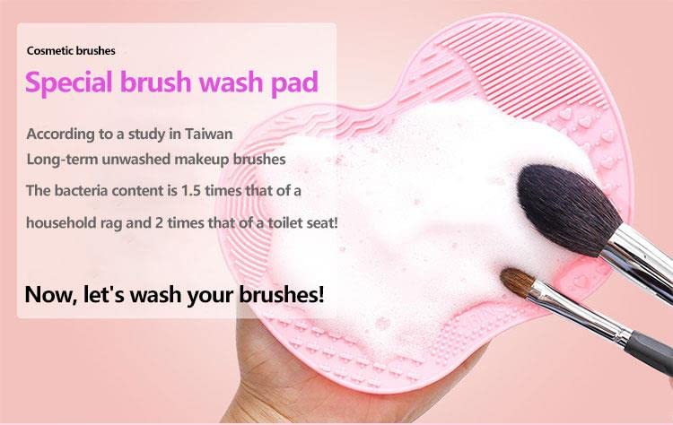 Black Silicone Makeup Brush Cleaner Mat - Professional Makeup Brush Cleaning Pad for Cosmetics & Beauty Tools - Perfect for Daily Makeup Brush Care & Spa Use
