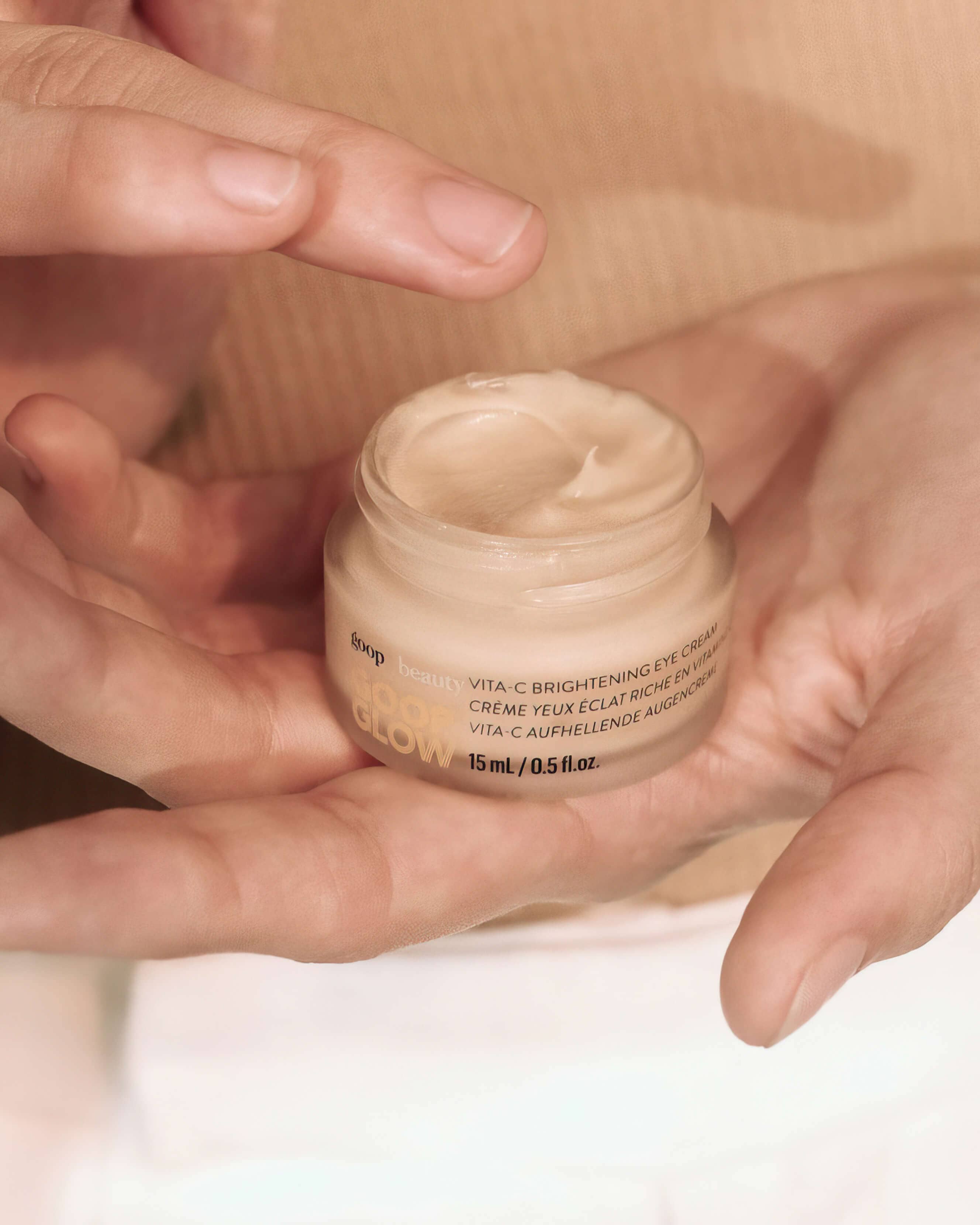 GOOPGLOW Vita C Brightening Eye Cream for Dark Circles & Puffiness – Vitamin C Eye Treatment for Brighter, Youthful Skin – Perfect for Morning & Night Skincare Routine