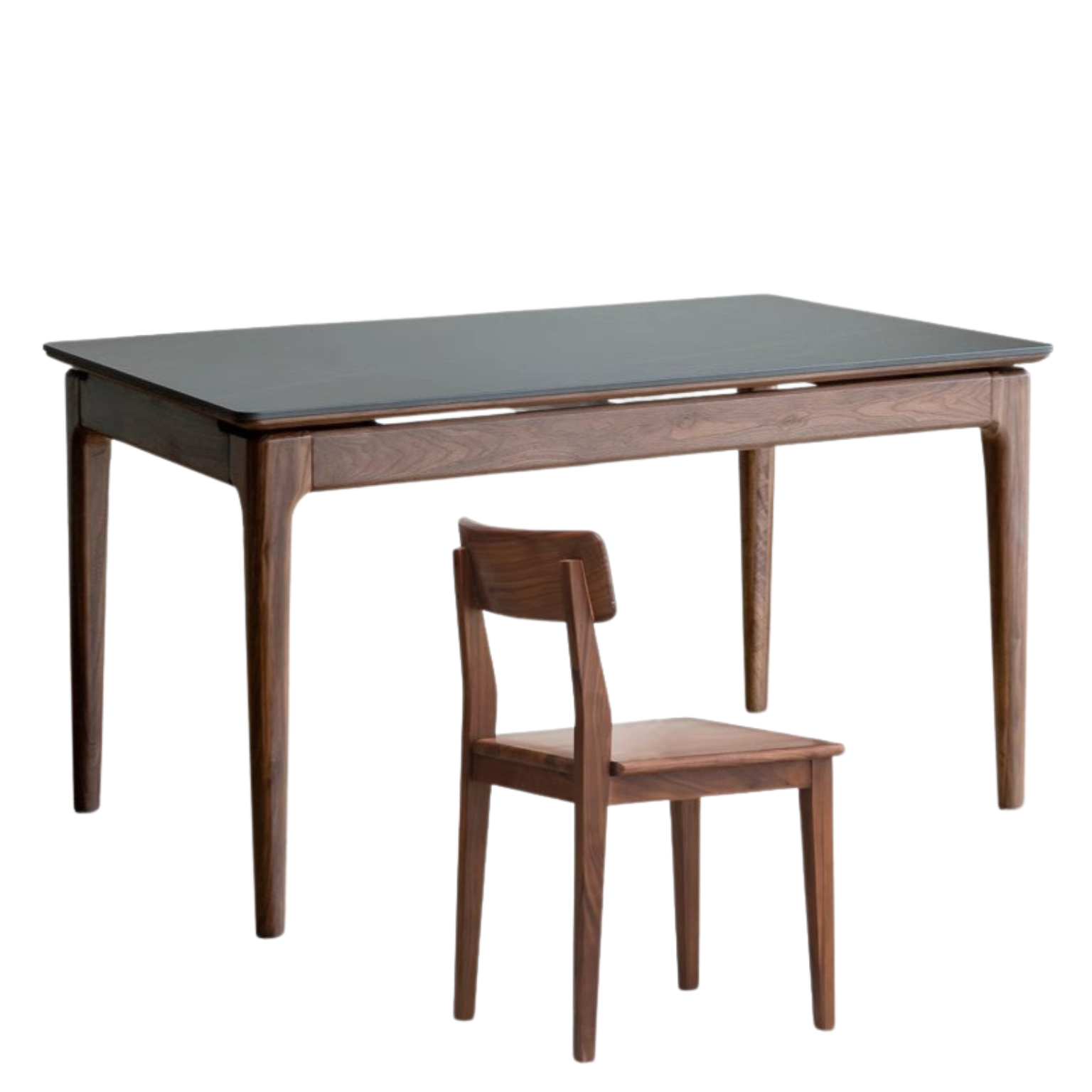 Solid Black Walnut Wood Rectangular Dining Table - 8 Seater Long Farmhouse Table for Dining Room & Kitchen | Rustic Home Decor & Entertaining Furniture