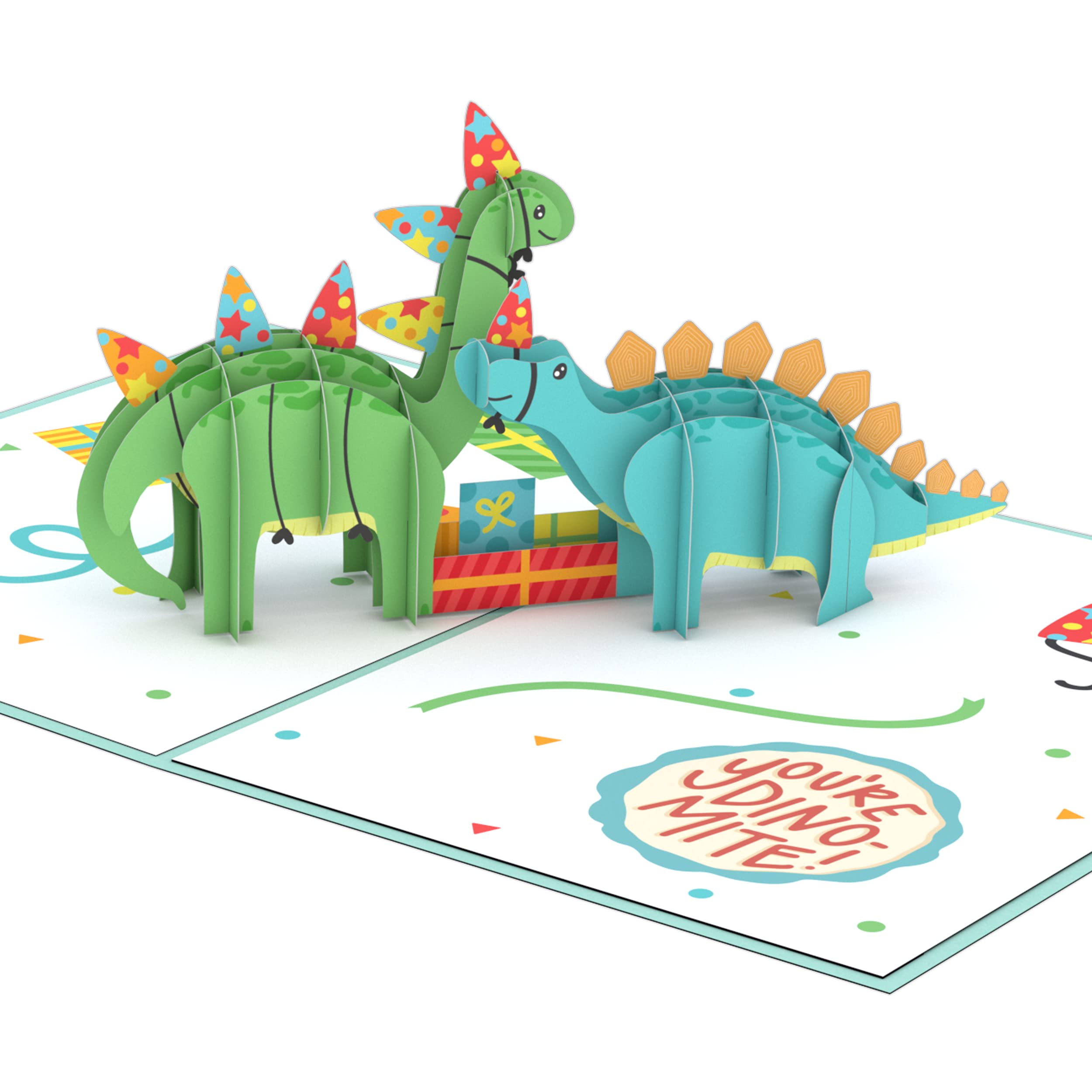 Dinomite 3D Pop-Up Birthday Card for Her, Him, Kids - Lovepop 5x7 Inch Blank Greeting Card with Envelope - Perfect for Birthdays, Anniversaries & Special Occasions