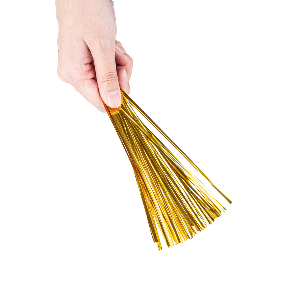 Premium Gold Metallic Twist Ties for Bags - 500 Count Box | Secure & Decorative Bag Closures for Food Storage, Gift Wrapping & Organizing