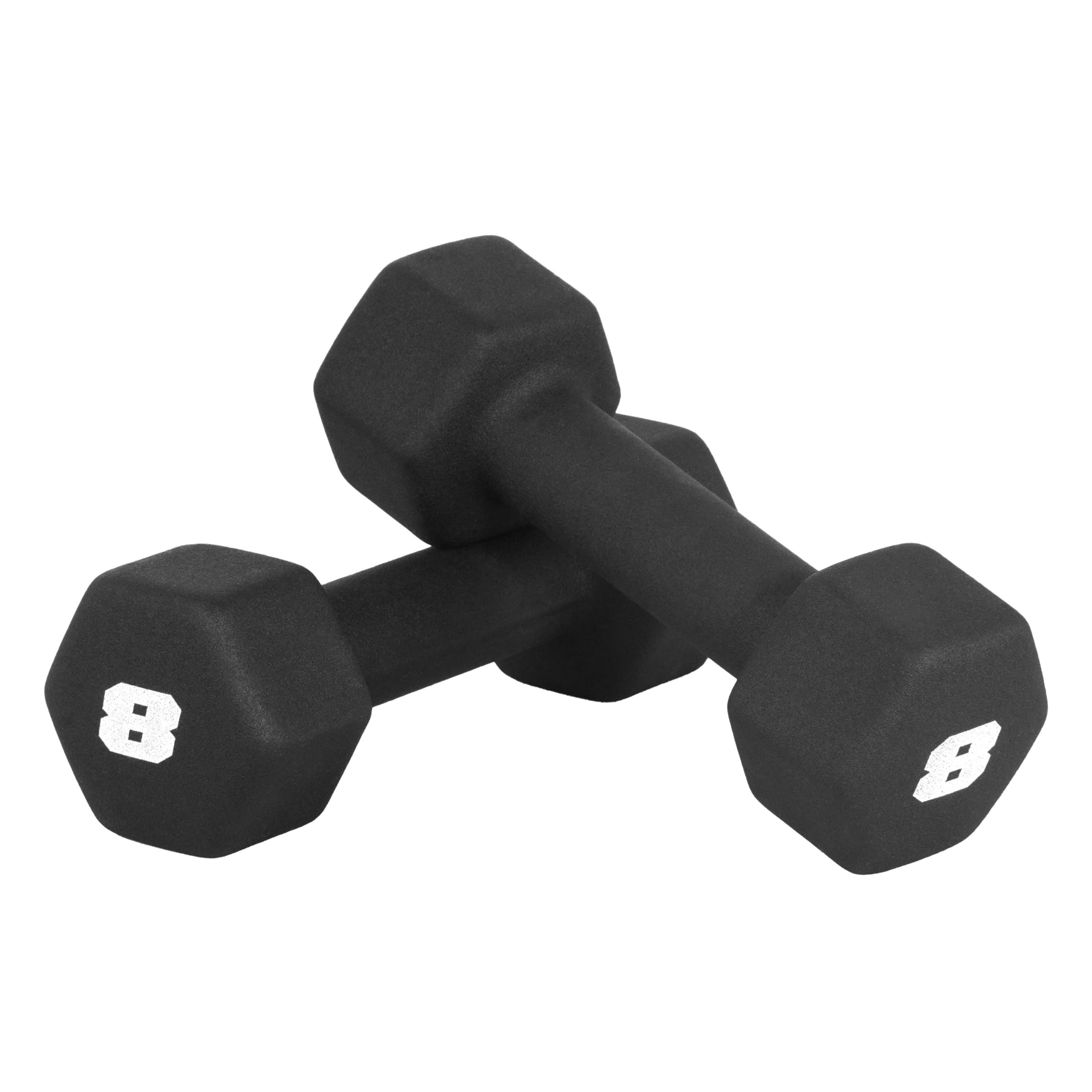 Premium CAP Barbell Neoprene Dumbbell Weights Set - 5lb to 50lb Pairs with Non-Slip Grip | Multiple Color Options for Home Gym, Strength Training & Fitness Workouts