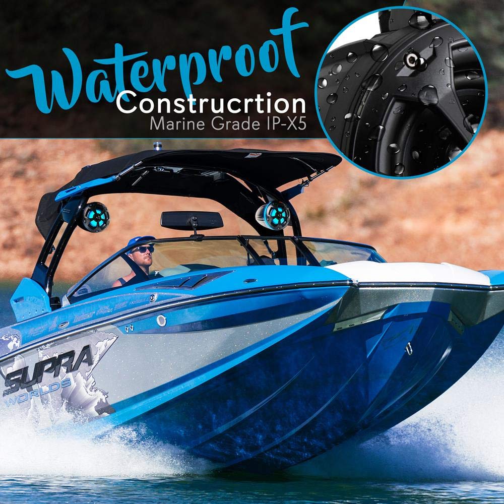 Pyle 2-Way Dual Waterproof Off-Road Speakers - 4