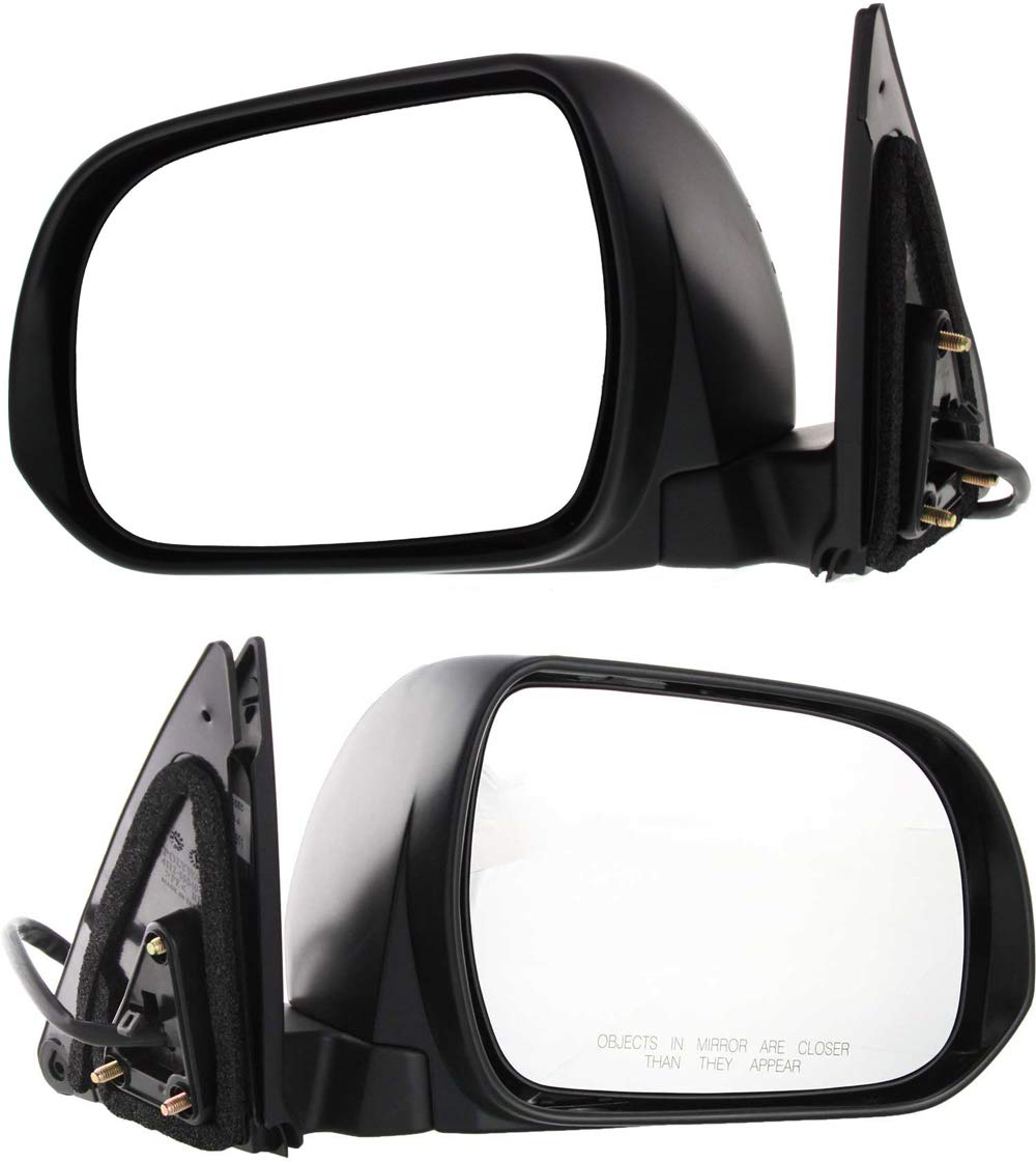 2008-2013 Toyota Highlander Power Heated Side Mirrors - Driver & Passenger Side with Puddle Lamp | OEM Quality Japan Built | Defrost Function for Winter Driving & Enhanced Night Visibility
