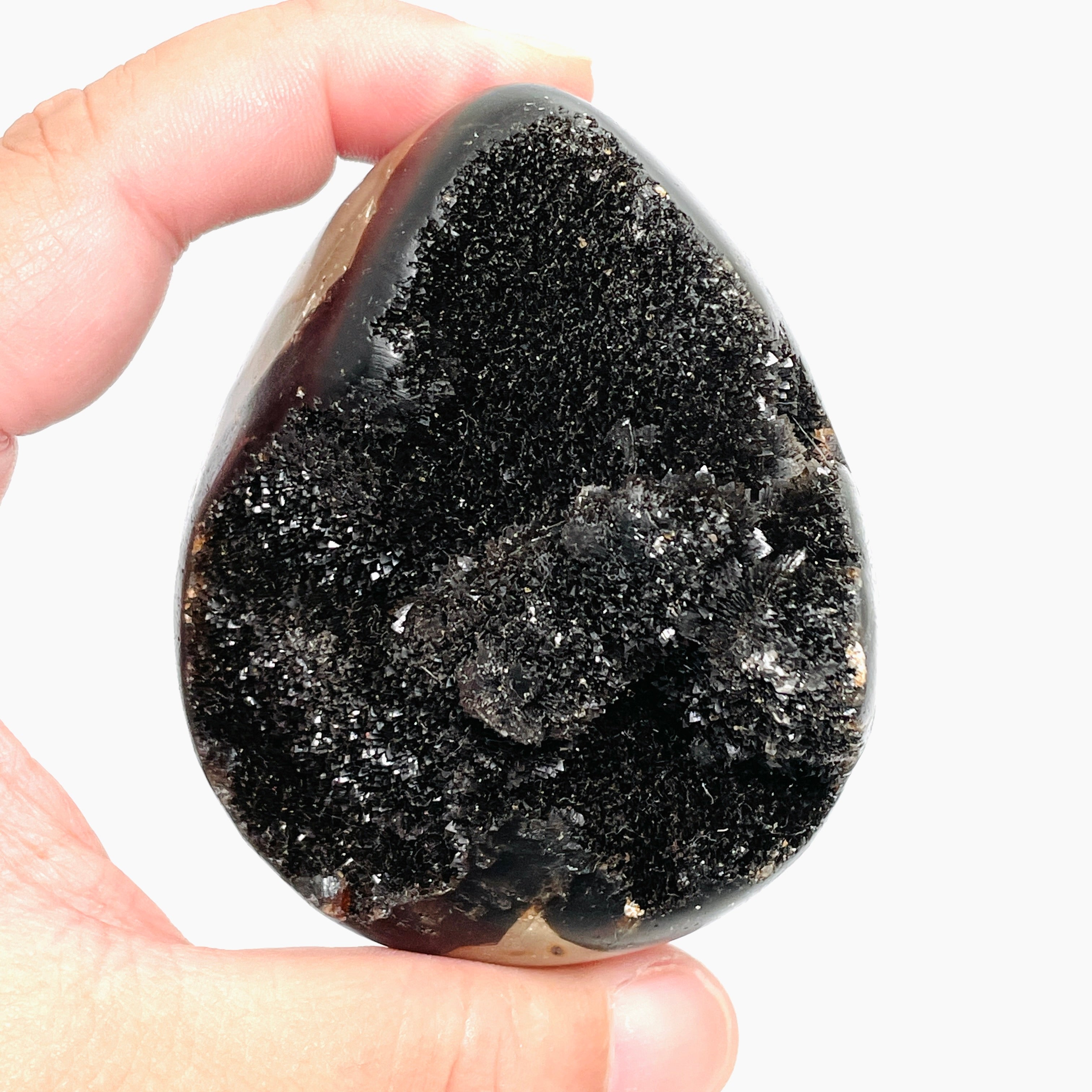 Natural Septarian Egg Stone - Unique Healing Crystal for Meditation, Home Decor & Spiritual Gifts | Perfect for Yoga Spaces, Office Desks & Crystal Collections