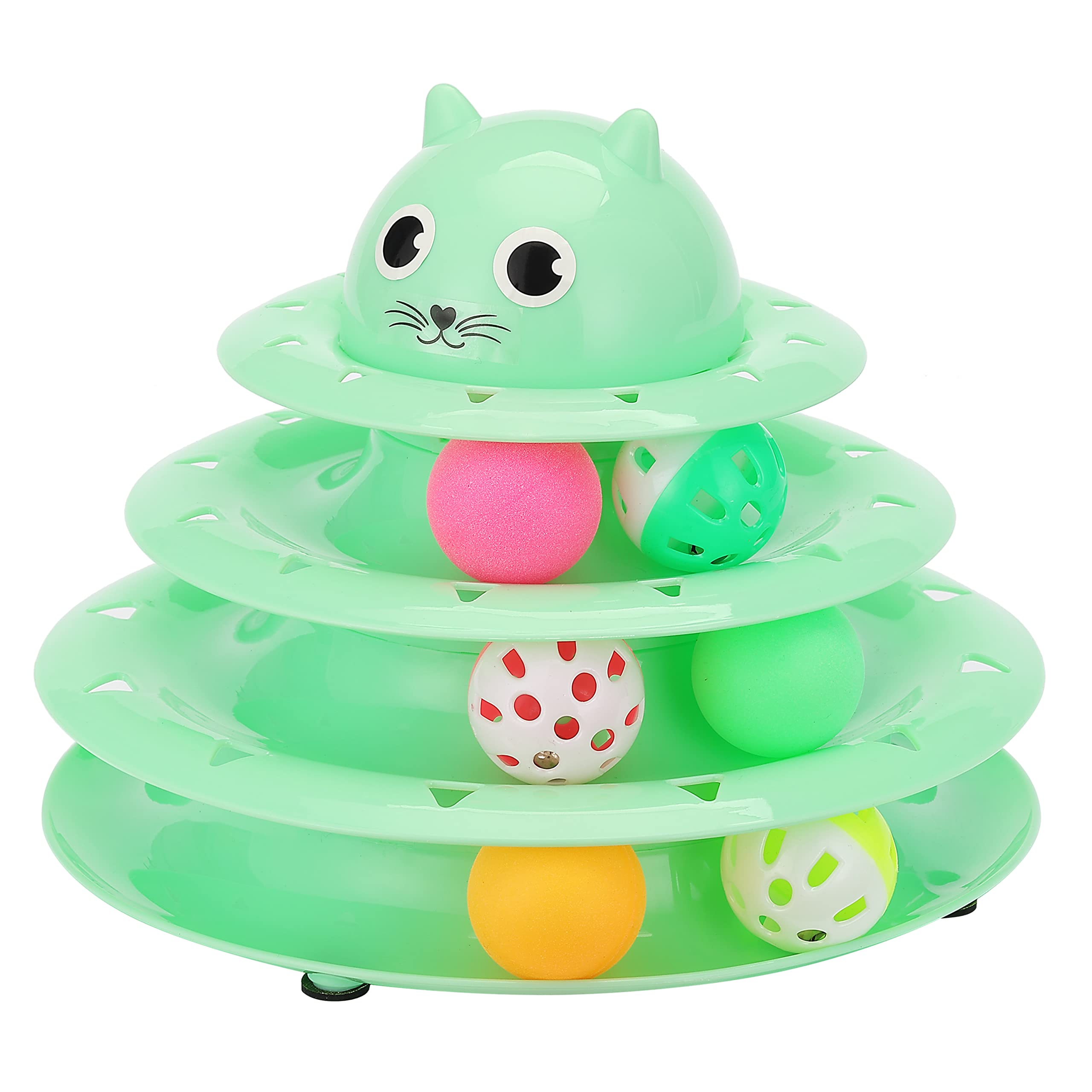 **Mr. Pen 3-Level Cat Toy Roller with 6 Colorful Balls – Interactive Kitten Toy for Indoor Cats, Stimulating Track & Ball Tower – Perfect for Playtime & Exercise**
