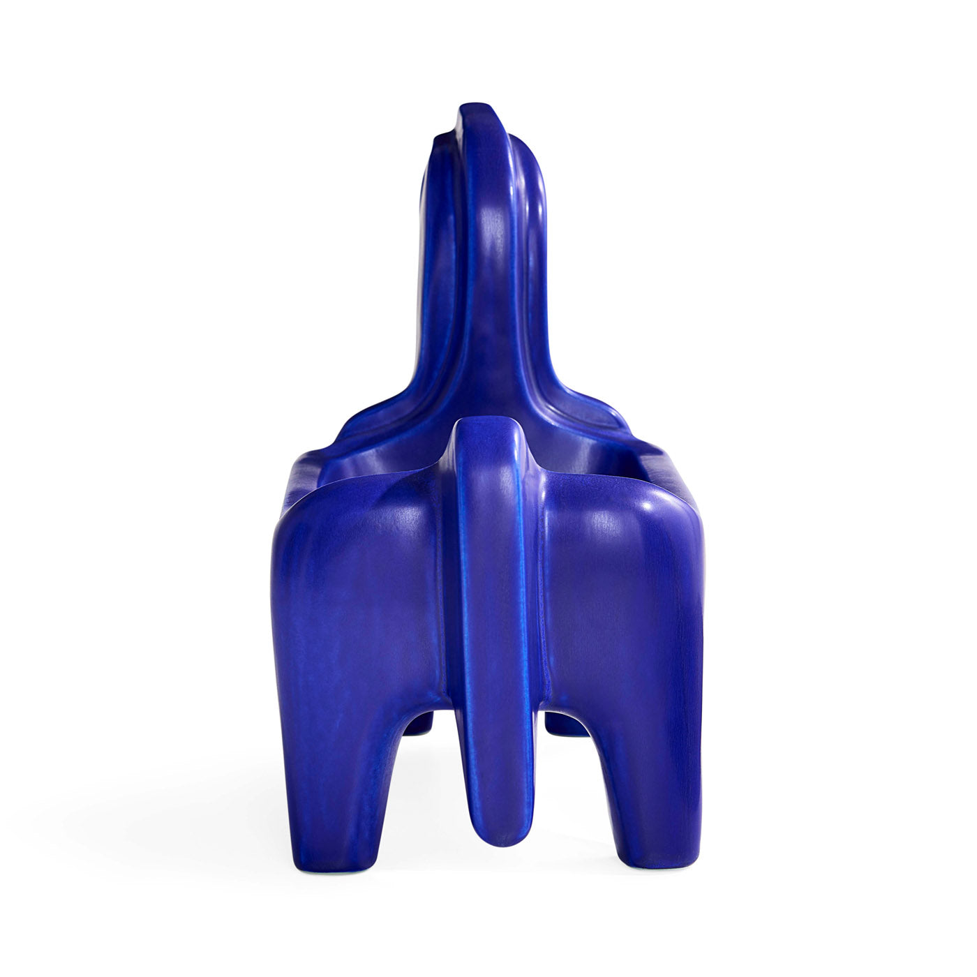 Premium Cobalt Blue Horse Feed Bowl - Durable & Non-Tip Design for Stable, Pasture, and Show Use