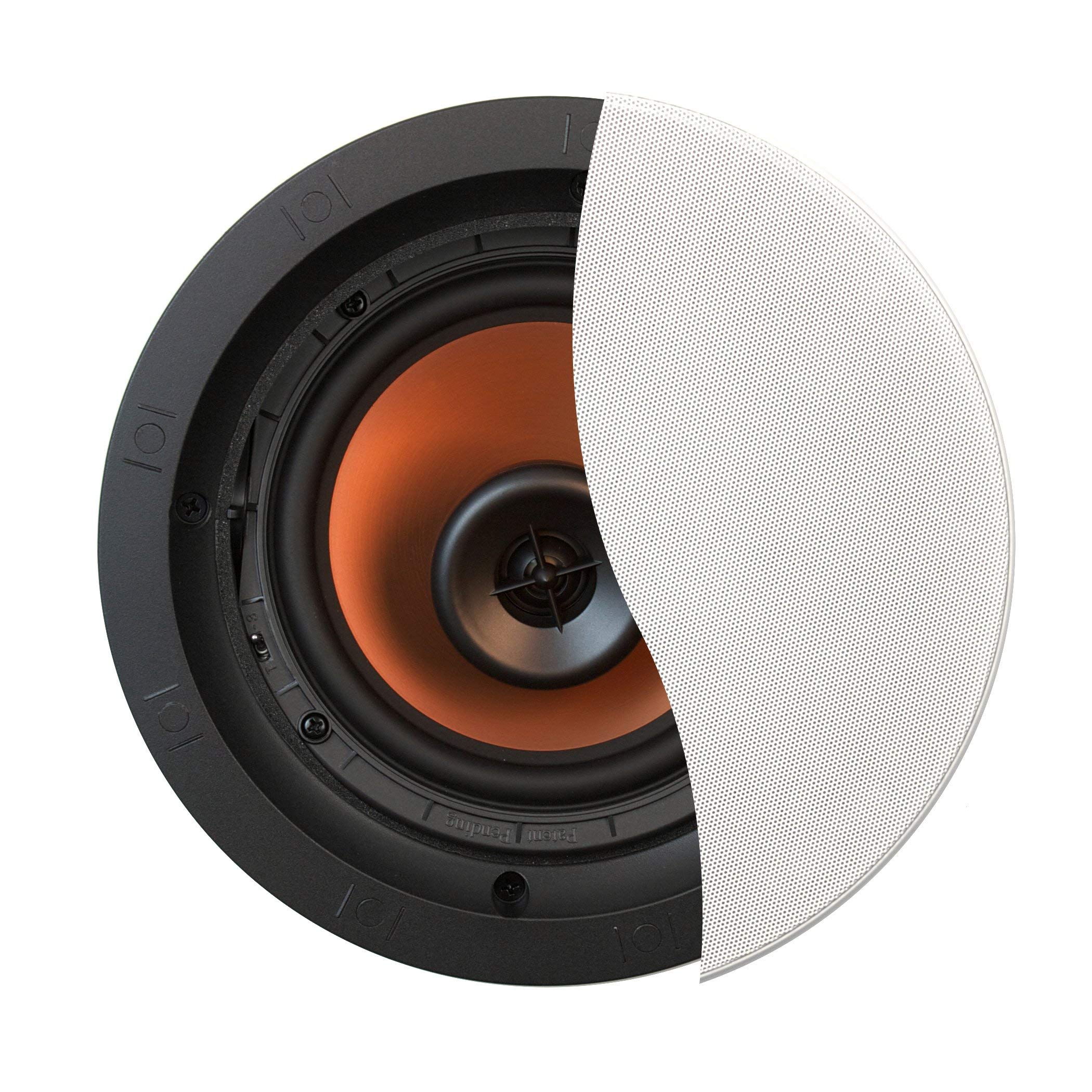Klipsch CDT-5650-C II Premium In-Ceiling Speakers (Pair, White) - High Performance Home Theater & Surround Sound System for Living Room, Bedroom & Office