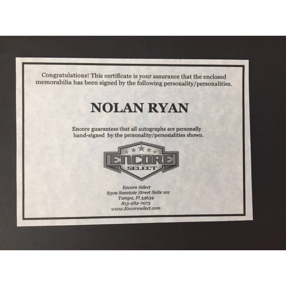 Nolan Ryan Autographed Baseball with Framed 8x10 Photo Collage - Texas Rangers Legend - Includes COA & Bloody Lip Moment - Perfect for Sports Memorabilia Collectors & Man Cave Decor