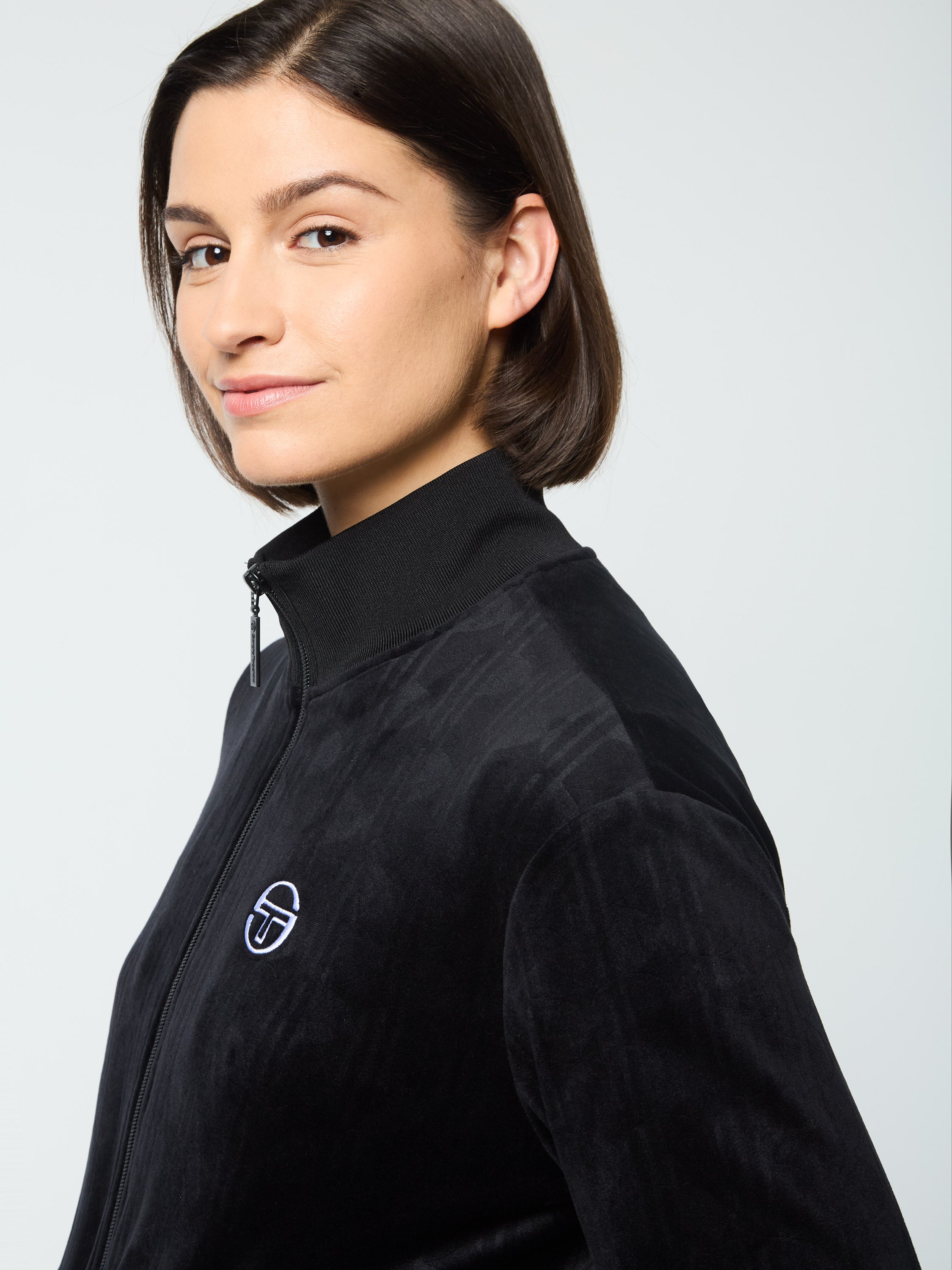 Gabrisa Velour Track Jacket for Women - Soft & Stylish Black Beauty Jacket - Perfect for Gym, Running, Yoga & Casual Wear