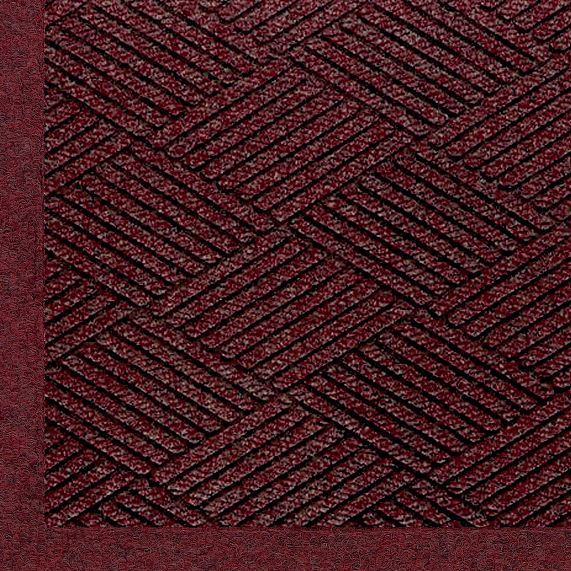 Premium M+A Matting 2297 Waterhog Eco Premier Fashion PET Polyester Fiber Indoor/Outdoor Floor Mat with SBR Rubber Backing - 6' x 6' x 3/8