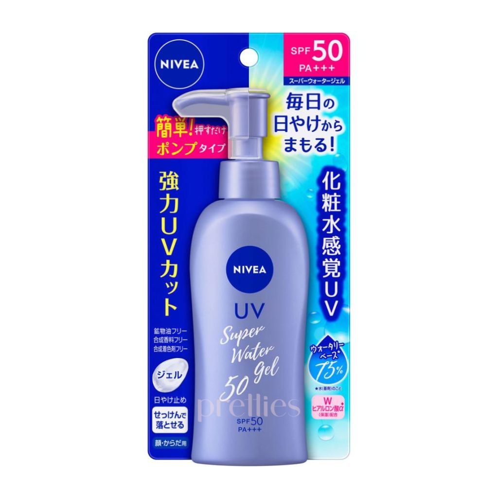 NIVEA Sun Super Water Gel SPF50 PA+++ 140g - Lightweight Sunscreen for Face & Body, Water-Resistant, UVA/UVB Protection - Perfect for Beach, Swimming & Outdoor Activities