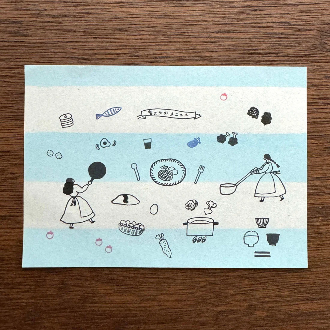 JIZAI Clear Stamp BOX Necktie × Mizushima Motif Set - Perfect for Everyday Meals, DIY Scrapbooking & Card Making