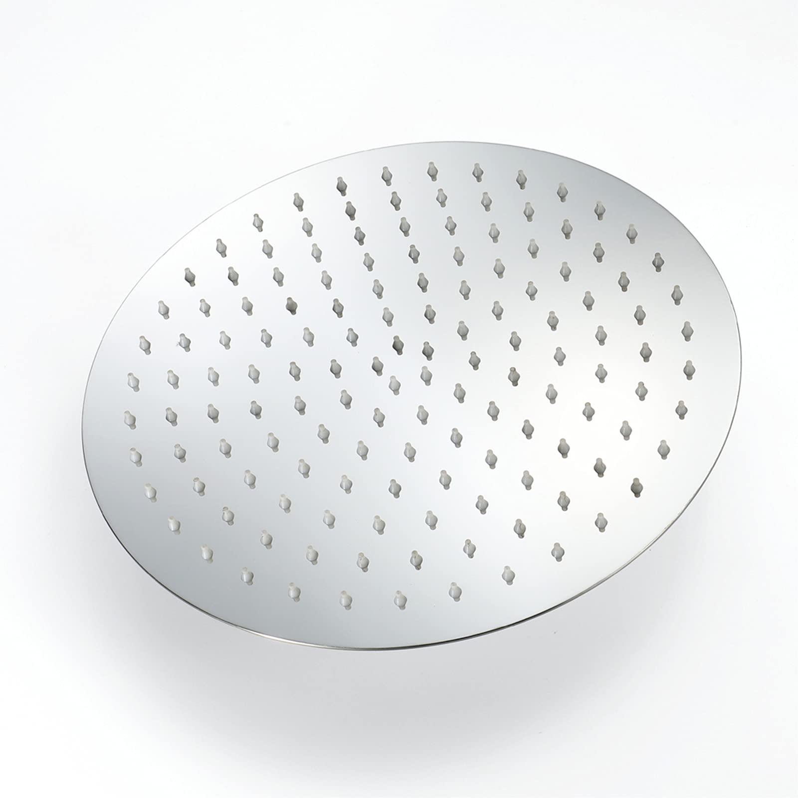 16 Inch Stainless Steel Rain Shower Head - High Pressure Rainfall Showerhead with Ultra-Thin Design, Full Body Coverage & Easy-Clean Silicone Nozzles - Chrome Finish Round Showerhead for Spa-Like Bathroom Experience (Perfect for Master Bath, Luxury Hotels and Relaxing Showers)