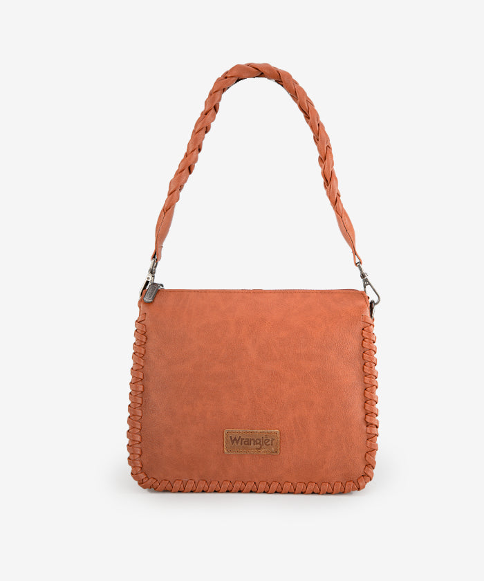 Wrangler Braided Crossbody Bag for Women - Stylish Leather Shoulder Purse with Adjustable Strap, Perfect for Travel, Shopping & Everyday Use