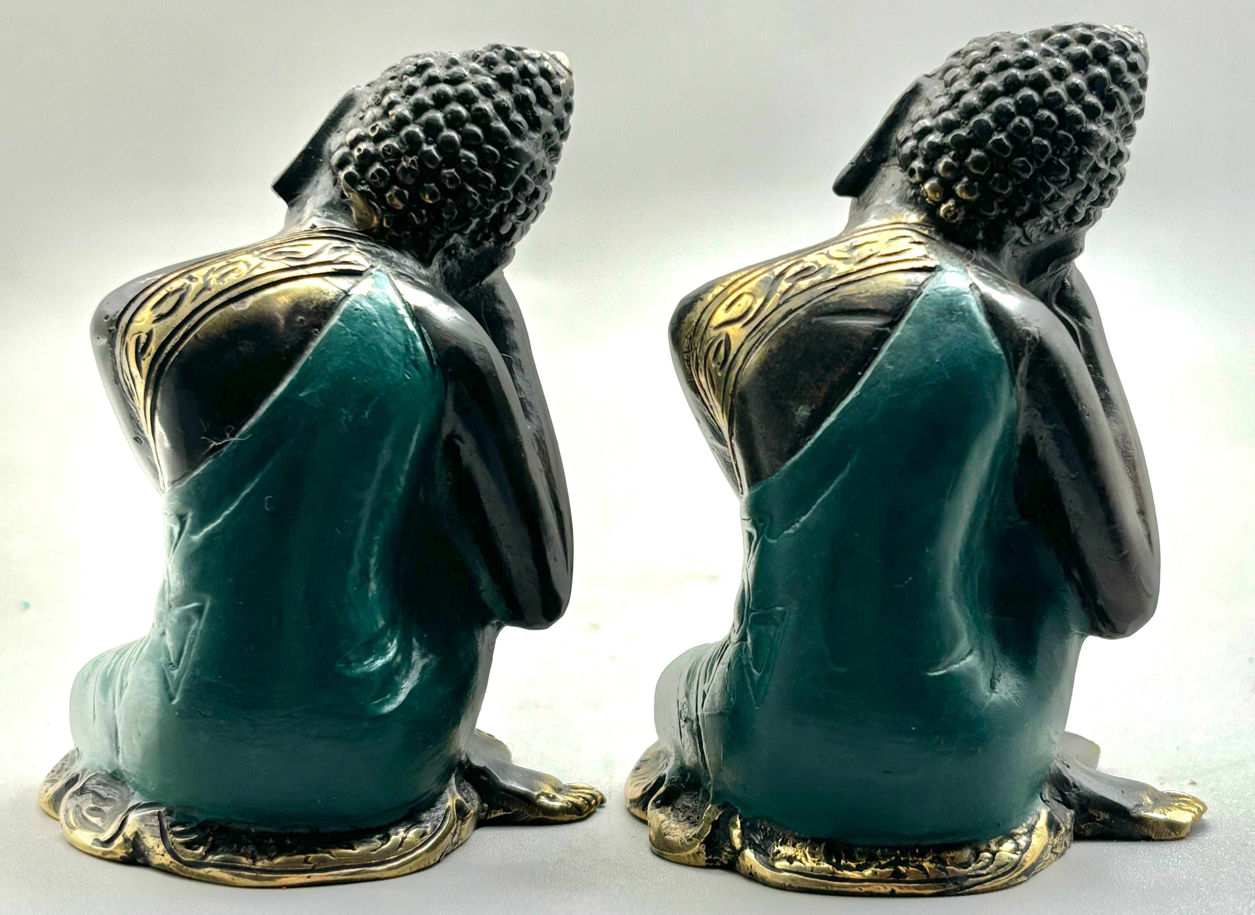 Handcrafted Bronze Meditation Statue - Buddha Sculpture for Yoga, Zen Decor & Spiritual Healing - Perfect for Home Altar, Office Desk & Meditation Space