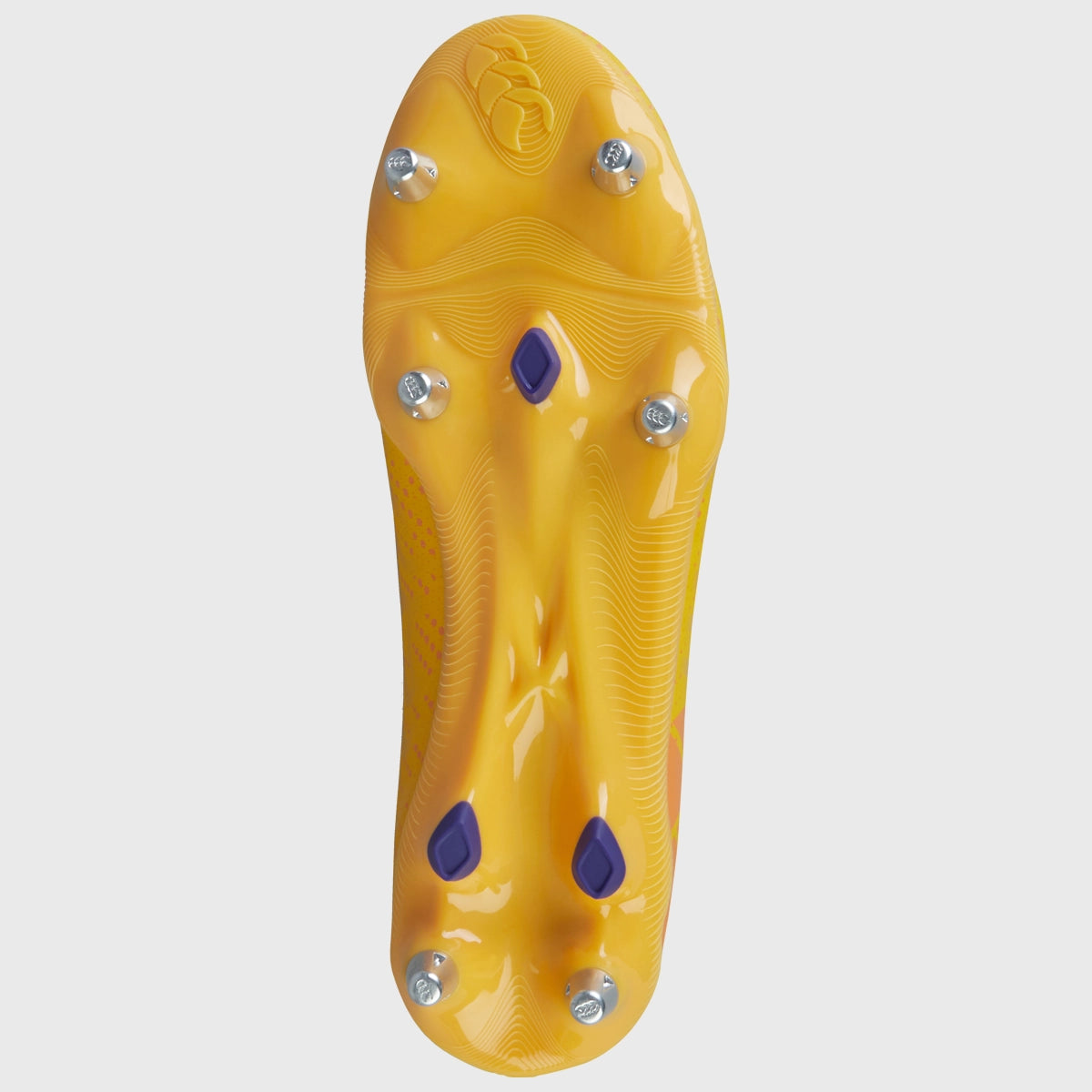 Canterbury Speed Infinite Pro SG Rugby Boots for Men - High-Performance Soccer Cleats in Amber Yellow - Perfect for Rugby Matches and Training on Soft Ground