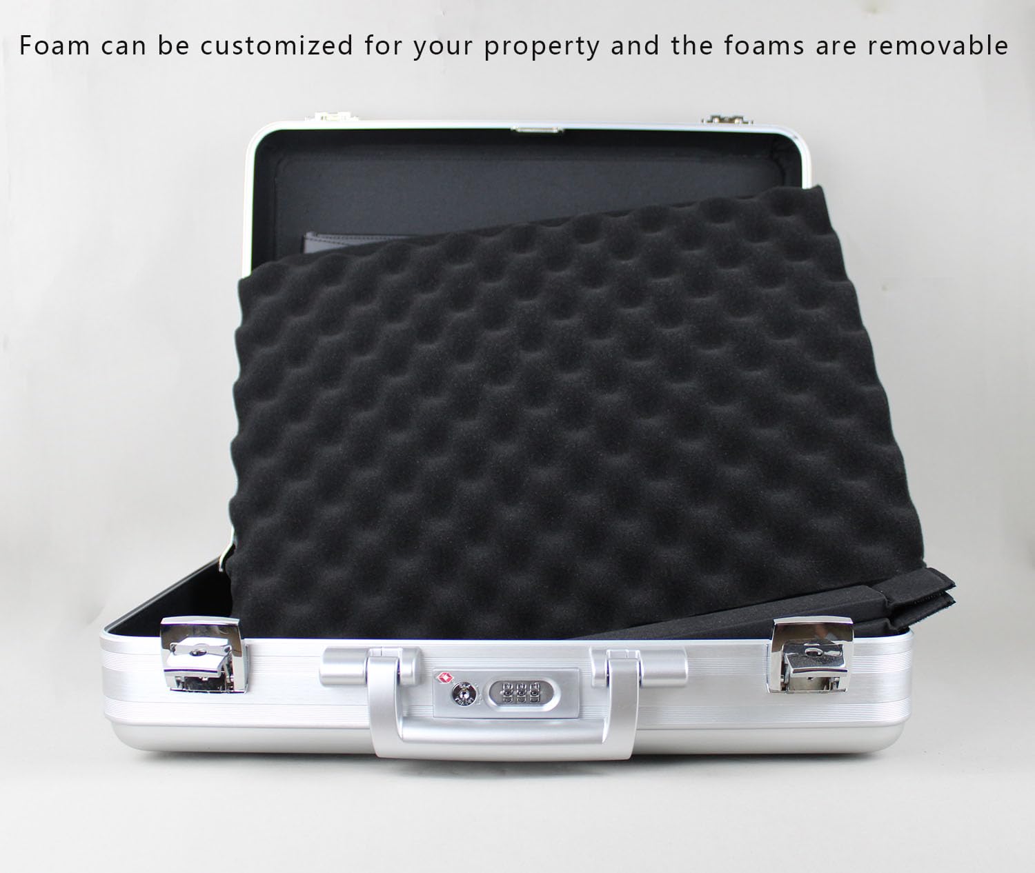 TSA Approved 16.5 Inch Aluminum Security Briefcase with Combination Lock - Portable Metal Cash Box for Travel & Business (Fits 14