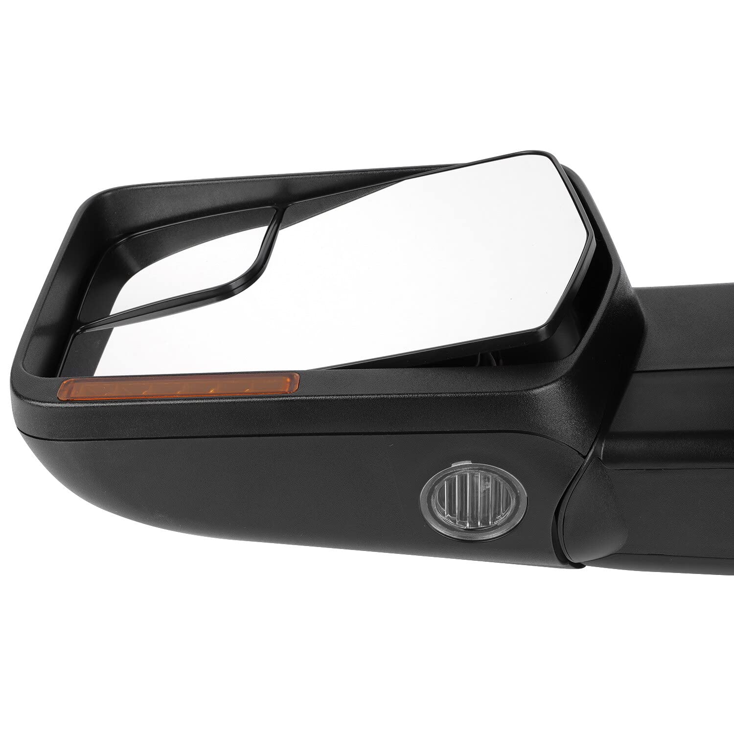 ECCPP Power-Adjustable Heated Towing Mirrors with Turn Signal & Puddle Light - Compatible with Ford F-150 2004-2014 Models - Left & Right Side Black Cap Manual Folding Mirrors - Perfect for Towing, Camping & Off-Road Adventures