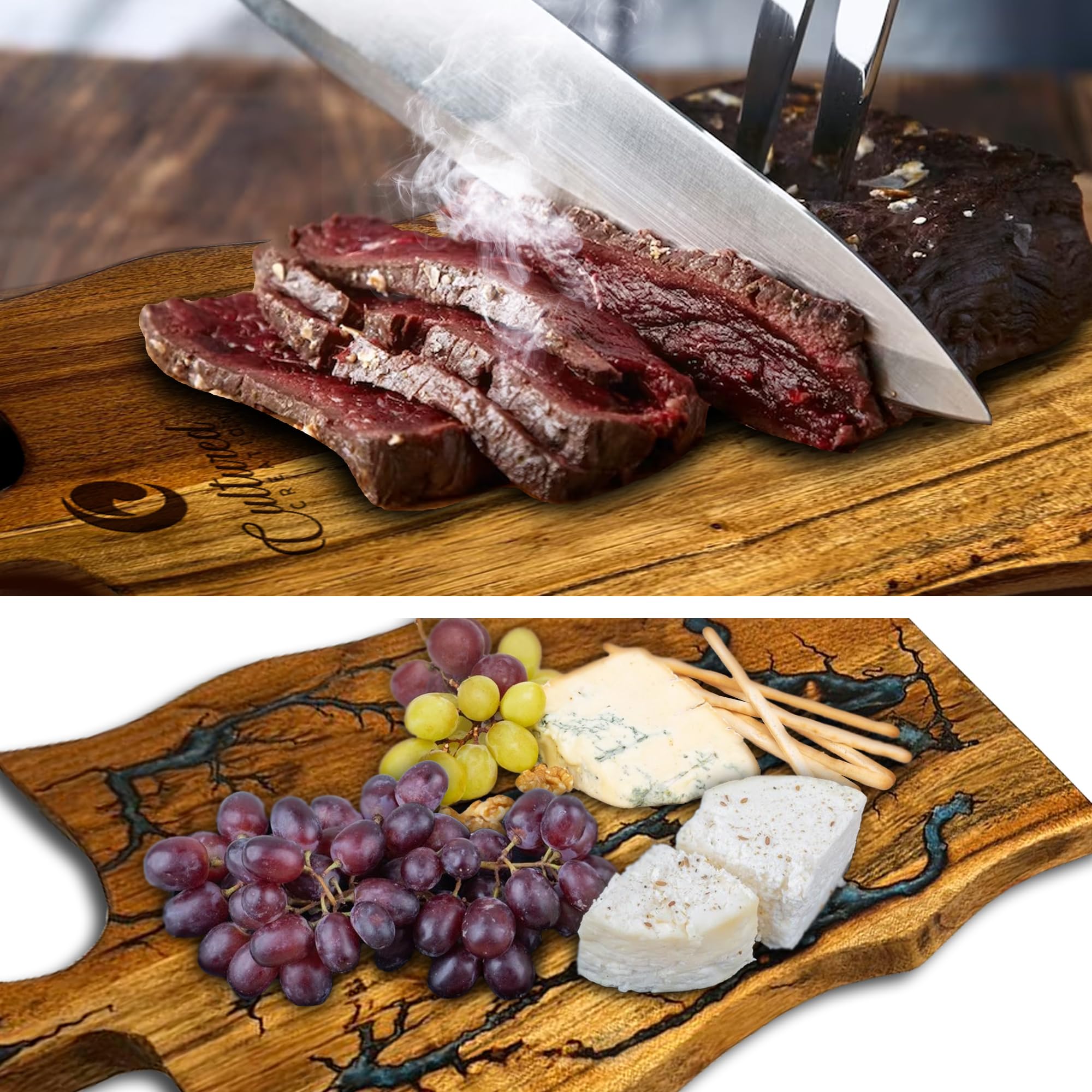 Premium Charcuterie Board Set - Elegant Wooden Cheese & Charcuterie Serving Tray - Perfect Housewarming Gift, Wedding Gift for Couples - Great for Entertaining, Dinner Parties, and Holiday Gatherings
