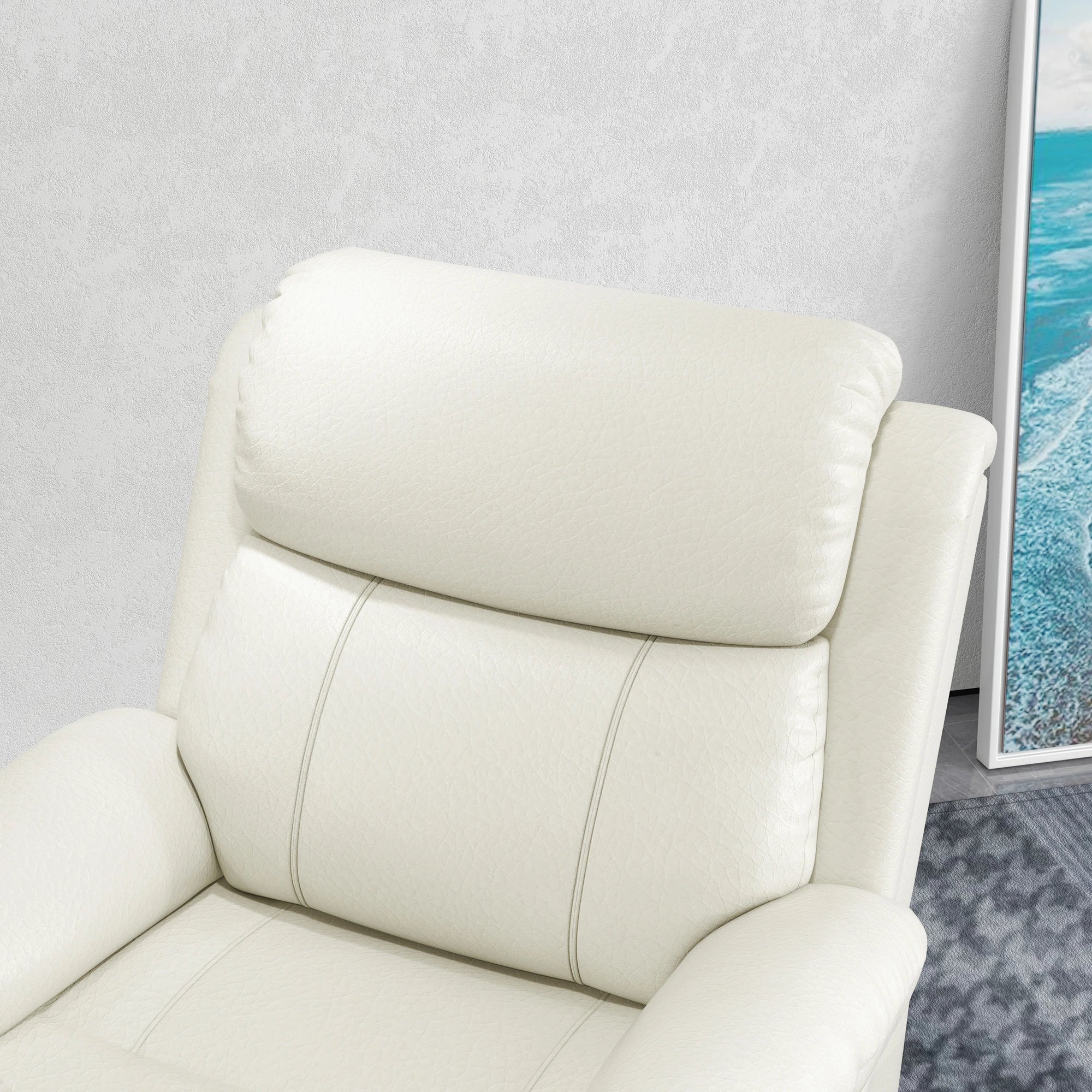 Premium Faux Leather Vibration Massage Reclining Swivel Chair - 3 Color Options for Home, Office & Gaming Relaxation
