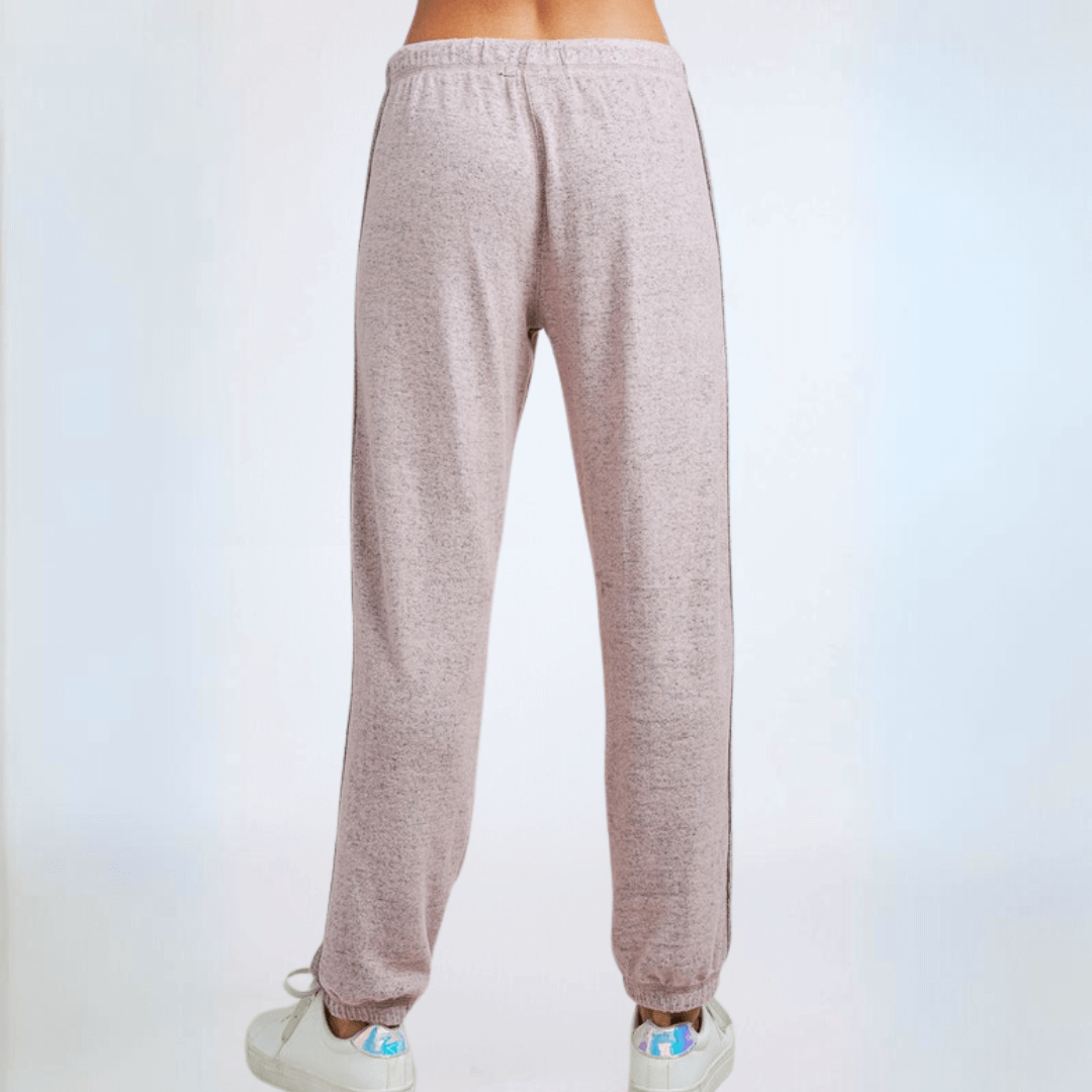 Heather Lilac Soft Brushed Knit Lounge Set - Made in USA - Cozy Women's Loungewear for Home & Relaxation