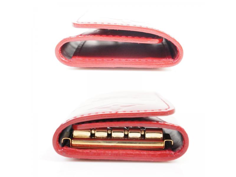 Authentic Pre-Owned Louis Vuitton Vernis Pomme D'Amour Multicles 4 Key Holder Case M91976 191055 - Luxury Key Organizer for Women, Perfect for Everyday Use & Travel Accessories
