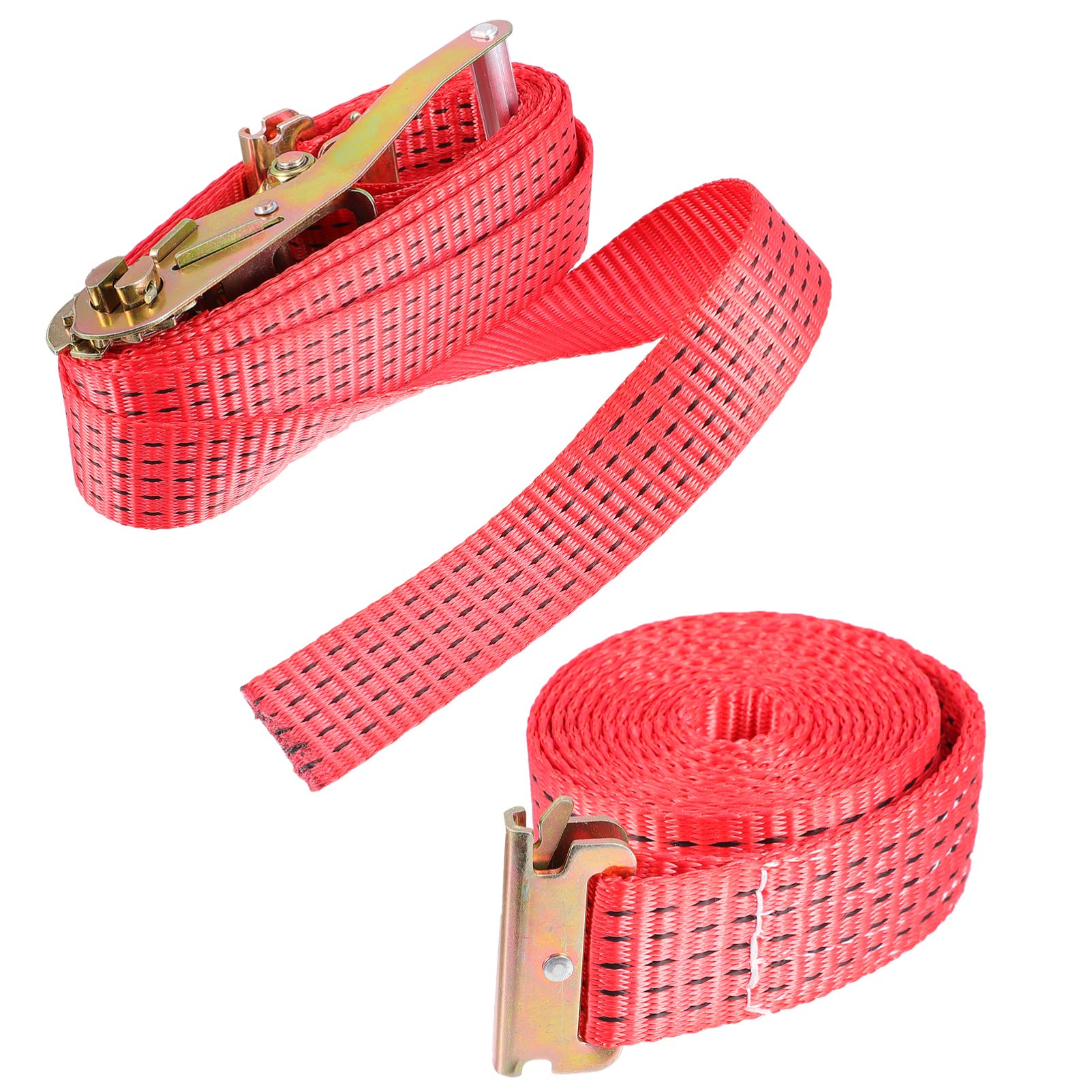 TEHAUX 2-Pack Heavy Duty Tie Down Straps with Adjustable Tensioning - 1,500LB Capacity Ratchet Straps for Securing Cargo on Trucks, Boats, Motorcycles & Bicycles - Durable Lashing Straps for Transport, Moving & Outdoor Adventures