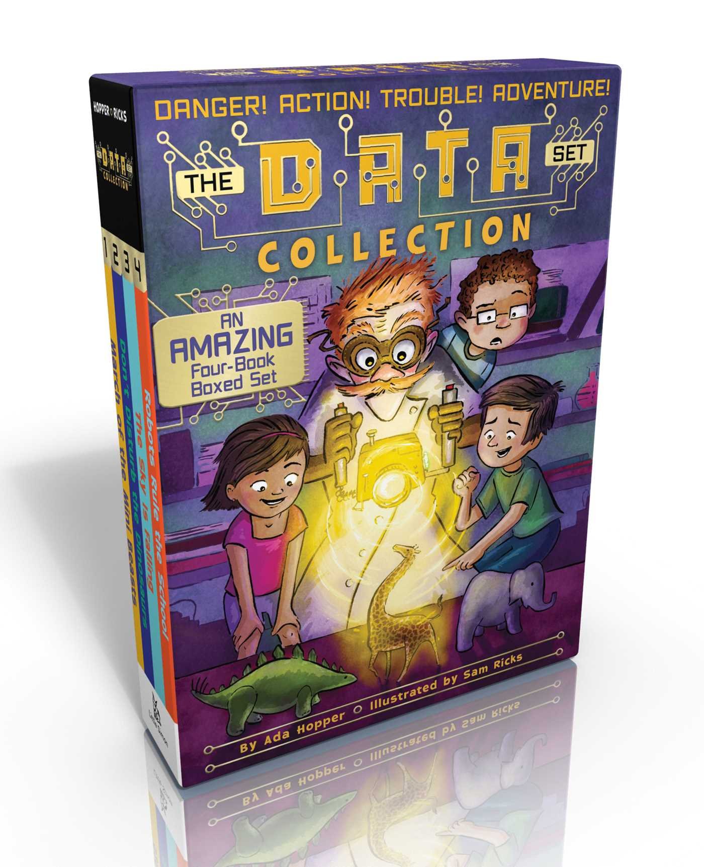 The DATA Set Collection (Boxed Set) - March of the Mini Beasts, Don't Disturb the Dinosaurs, The Sky Is Falling, Robots Rule the School | STEM Adventure Books for Kids Ages 6-10 | Perfect for Classroom Reading & Science Enthusiasts