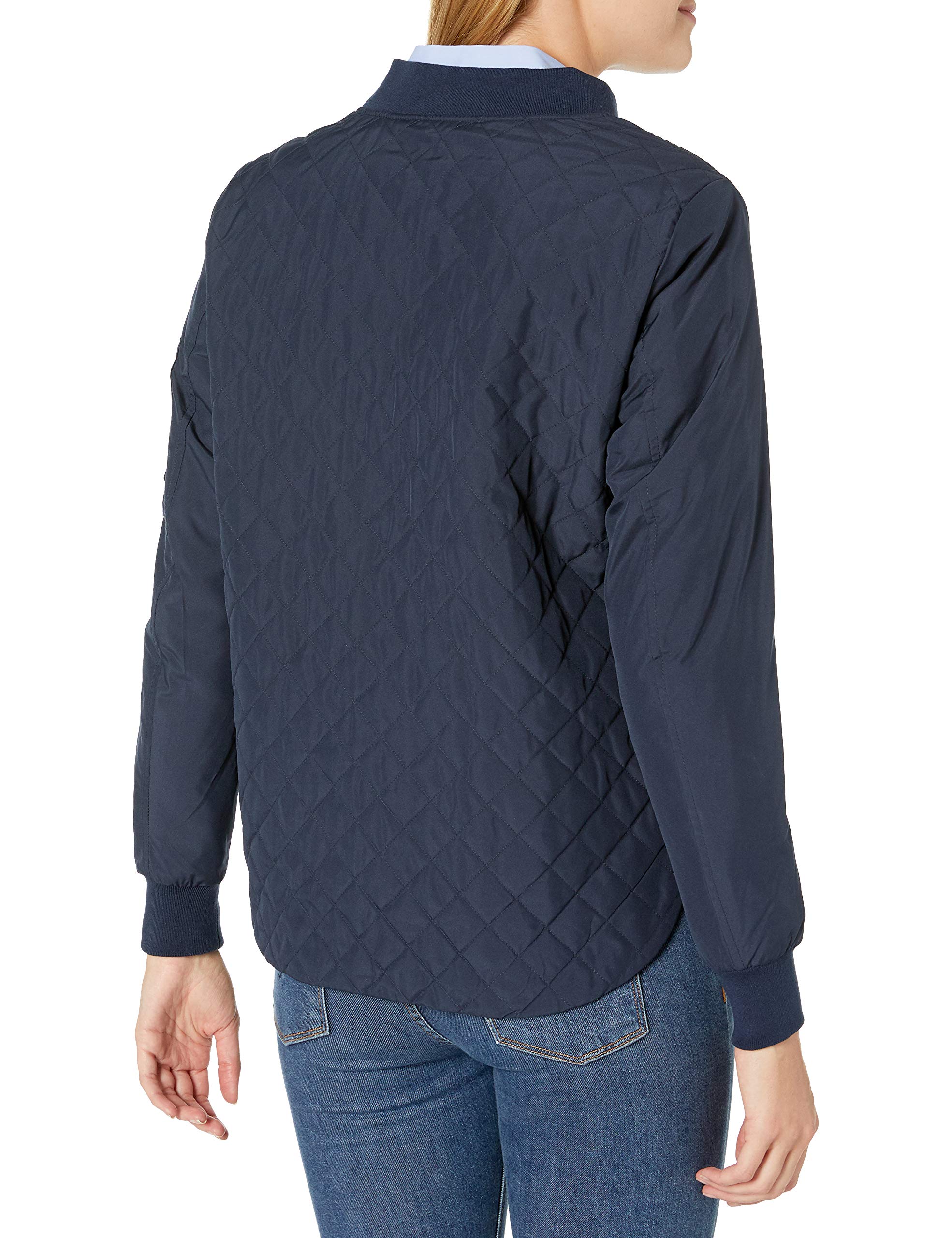 Charles River Apparel Women's Quilted Boston Flight Jacket - Waterproof Winter Coat with Hood for Outdoor Activities, Travel & Commuting