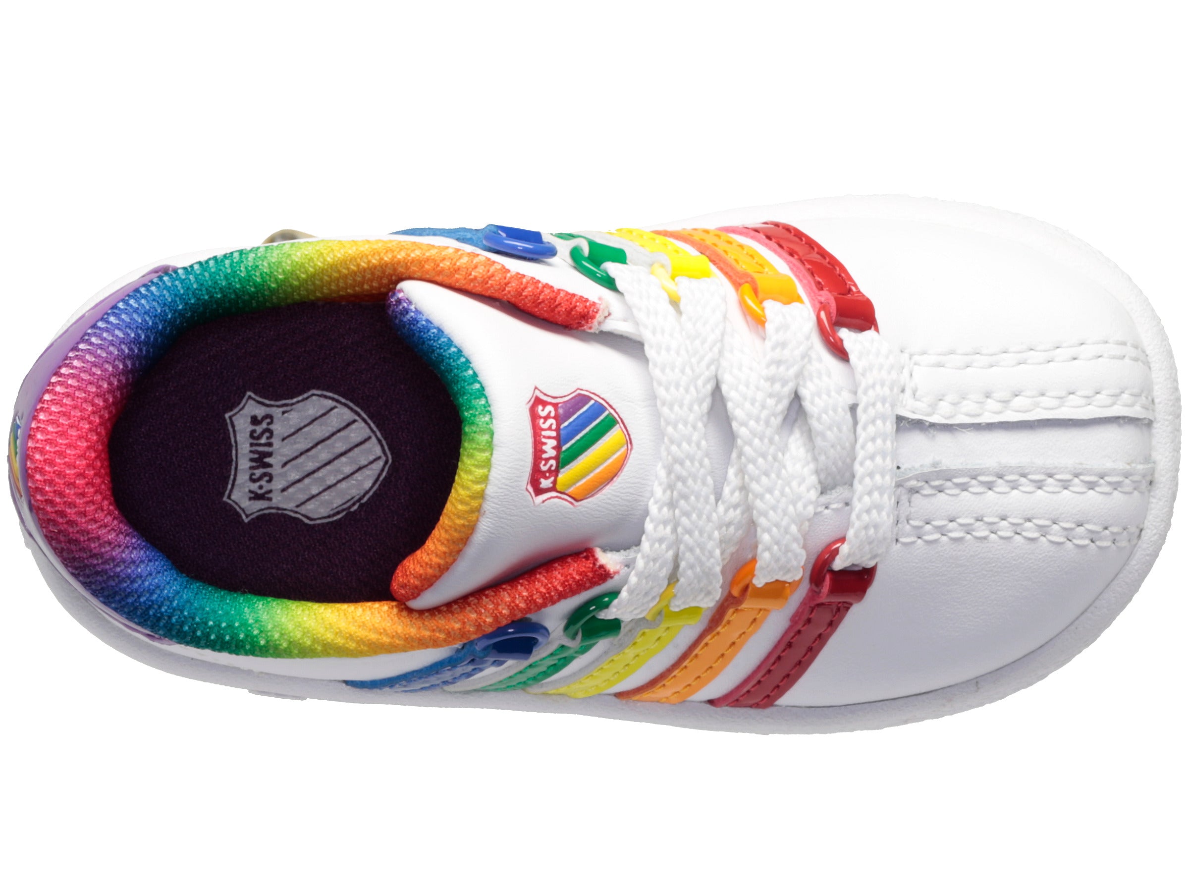 Classic VN White/Rainbow Sneakers - Comfortable & Stylish Shoes for Men & Women - Perfect for Running, Walking & Casual Wear