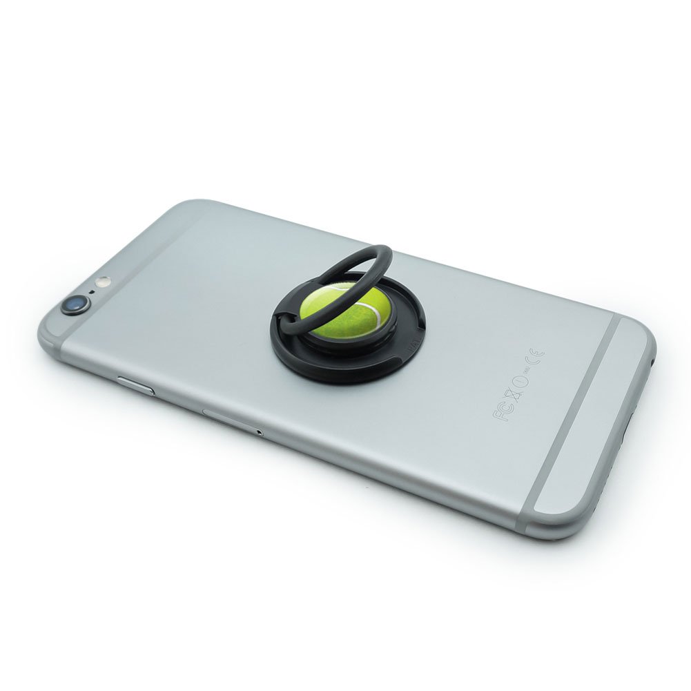 Mobile Smart Phone Finger Ring Grip Holder Stand - Durable Tennis Ball Design for Sports, Hobbies, and Outdoor Activities