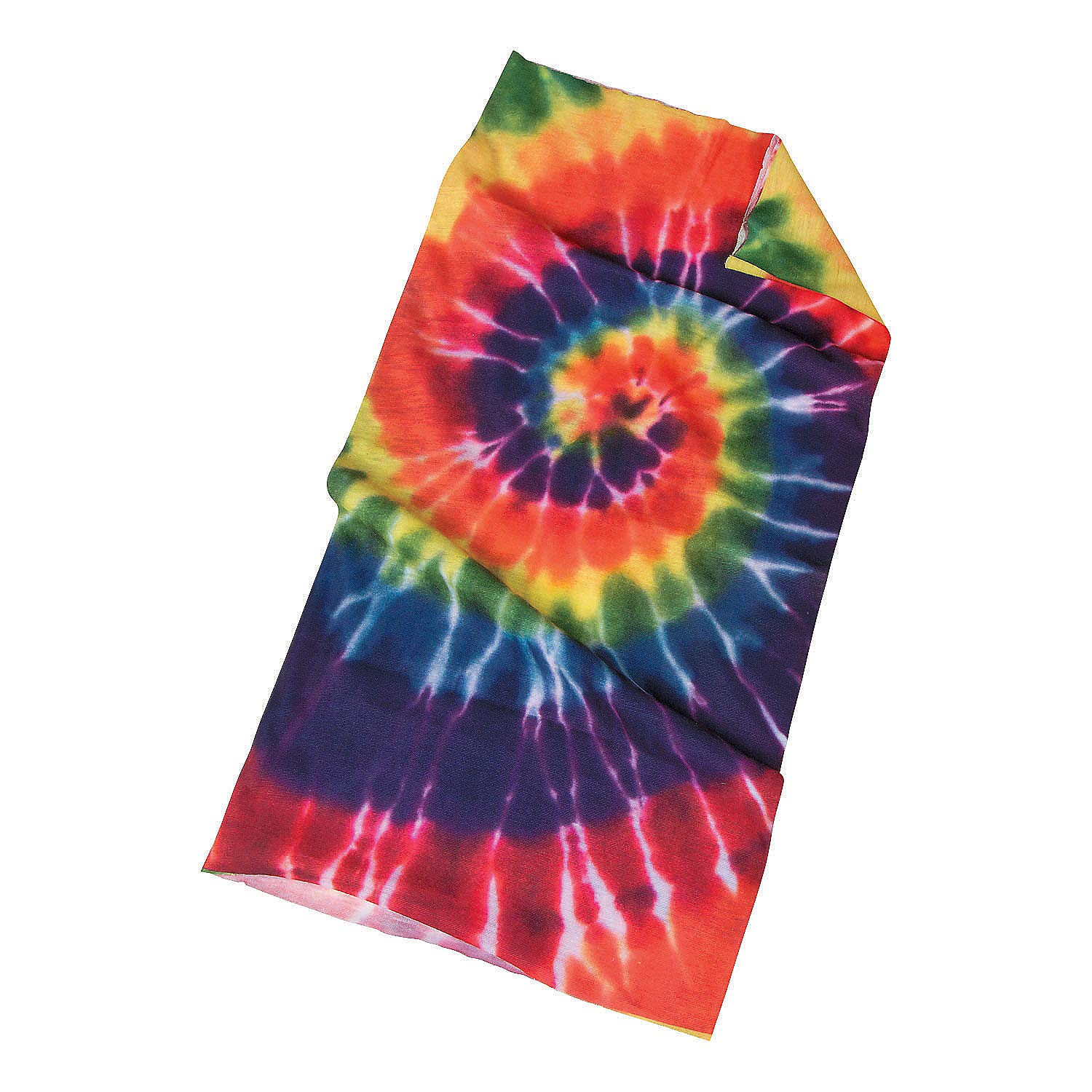 Fun Express Tie-Dye Tubular Head Scarf Set - 12 Piece Hair Accessories for Women & Girls - Perfect for Yoga, Sports, Fashion & Everyday Wear