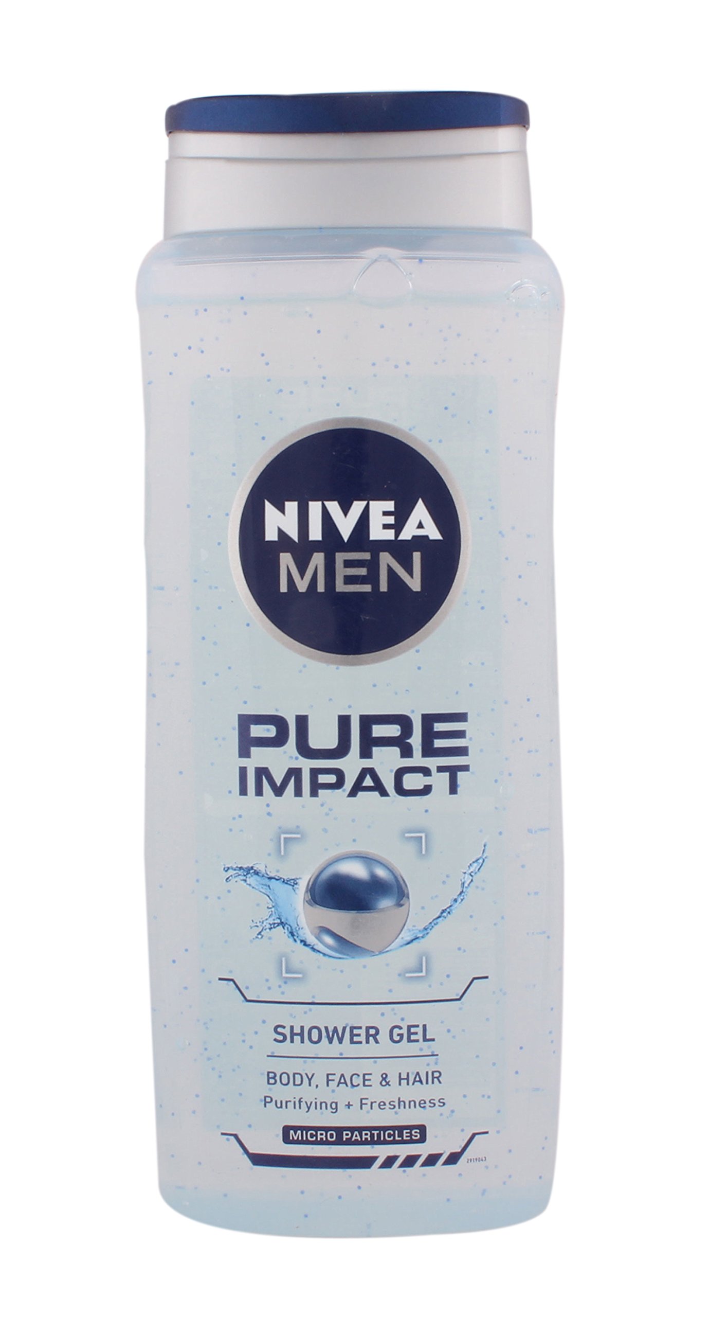 Nivea Men Shower Gel for Men - Pure Impact Hydrating Body Wash, 16.9 fl oz (500ml) Bottle | Refreshing Daily Cleanser for Gym, Post-Workout & Morning Shower Routine