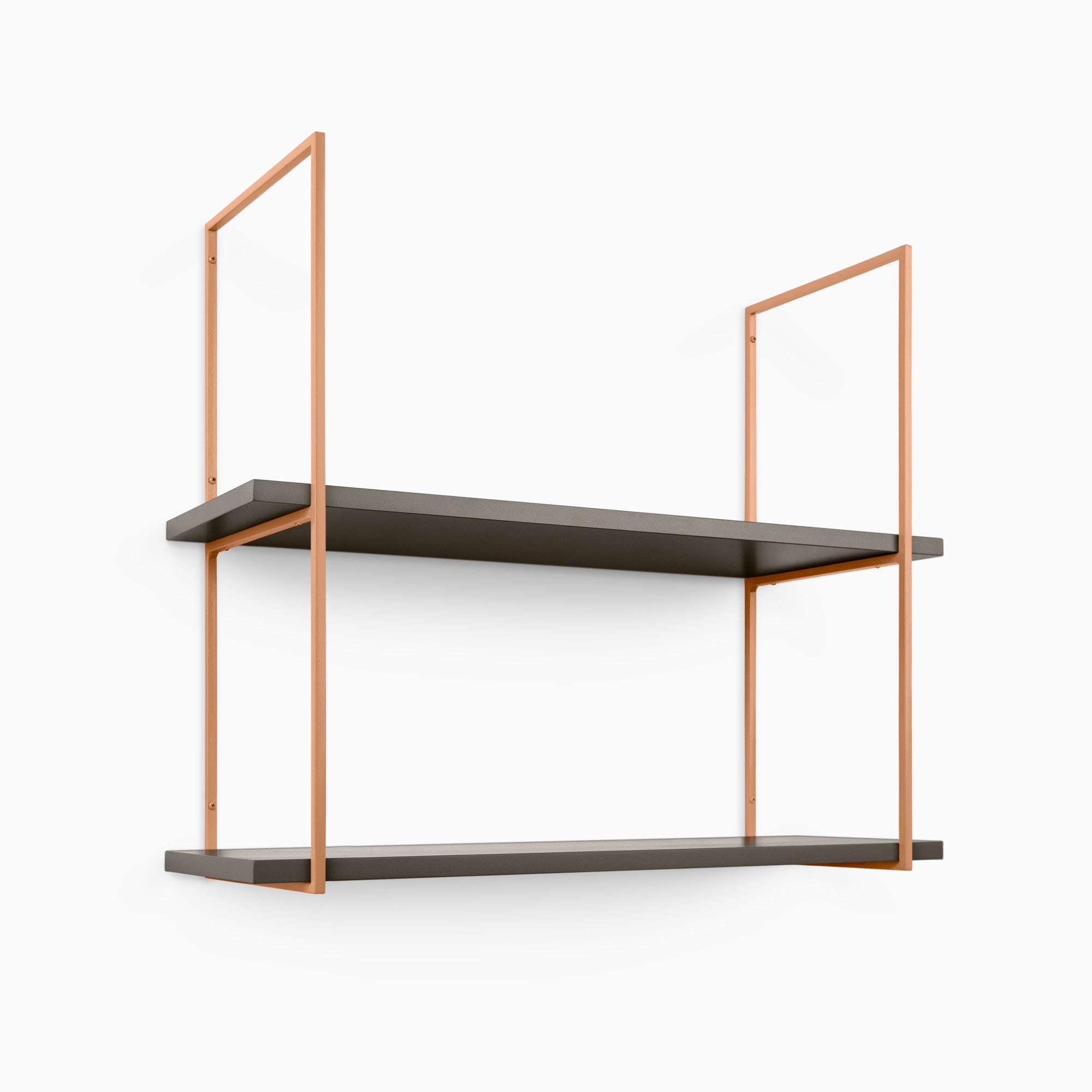 Lloyd 2 Tier Tungsten Shelf - Rust-Resistant Metal Storage Rack for Kitchen, Bathroom, or Office Organization
