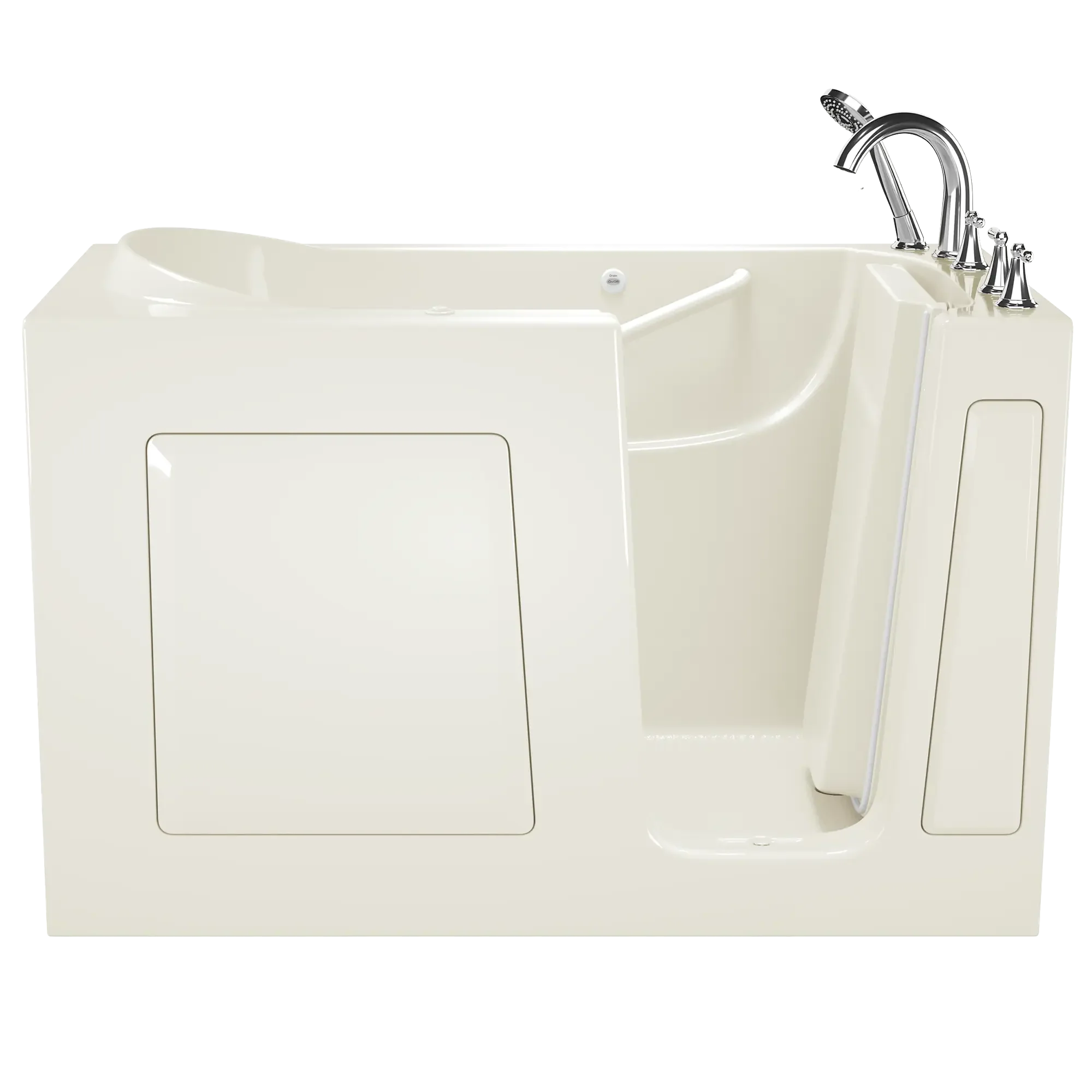 30 x 60 Inch Gelcoat Walk-in Bathtub with Whirlpool System - Right Hand Drain & Faucet Included | Ideal for Elderly & Mobility Support, Spa-Like Relaxation at Home