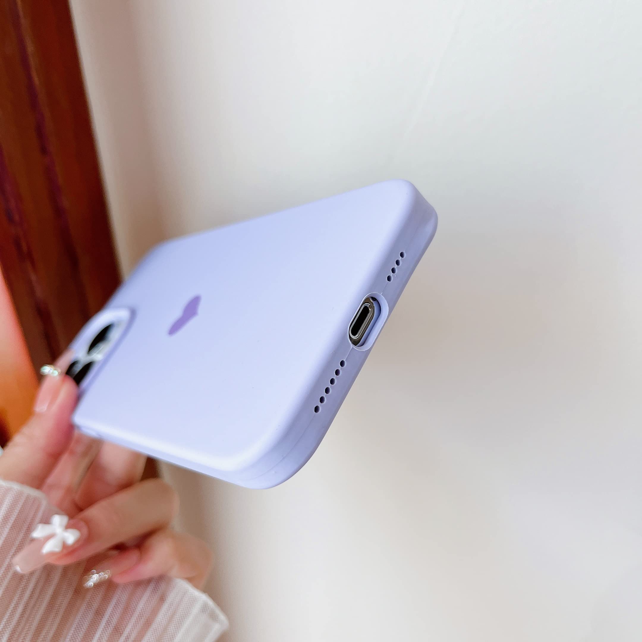 Jmltech iPhone 13 Pro Max Case - Shockproof Silicone Protective Cover with Soft Microfiber Cloth | Cute Lavender Color | Durable & Liquid Resistant | Perfect for Everyday Use, Work, and Travel