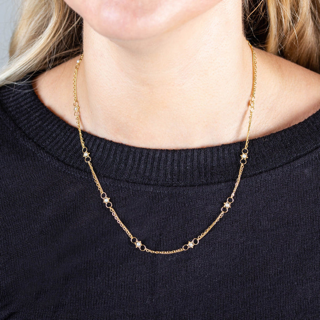 Elegant Pearl Whisper Chain Necklace - Dainty Pearl Jewelry for Women | Perfect for Weddings, Date Nights & Special Occasions
