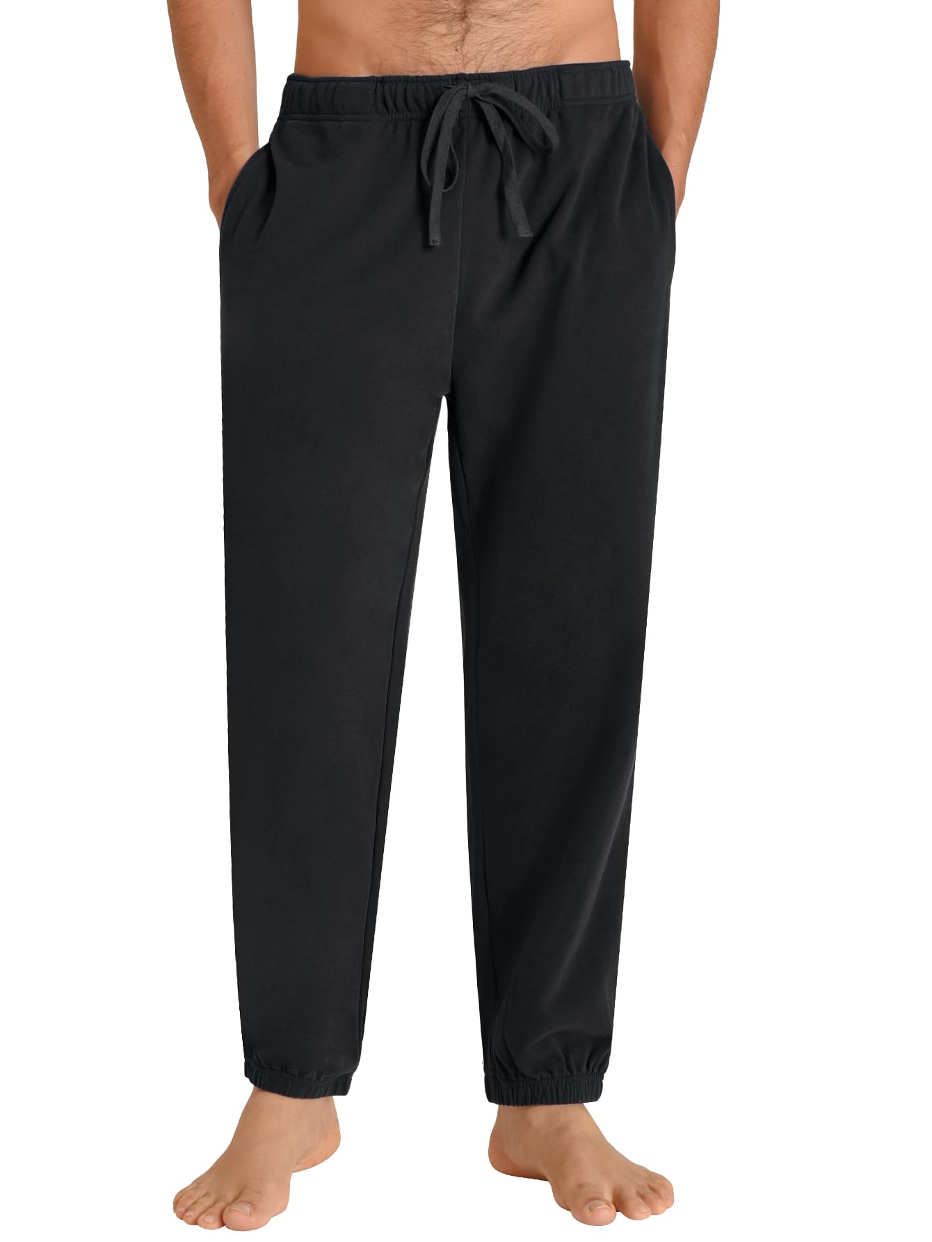 Men's Cotton Lounge Pants Jogger Sweatpants with Pockets - Comfortable Casual Wear for Home, Gym & Travel
