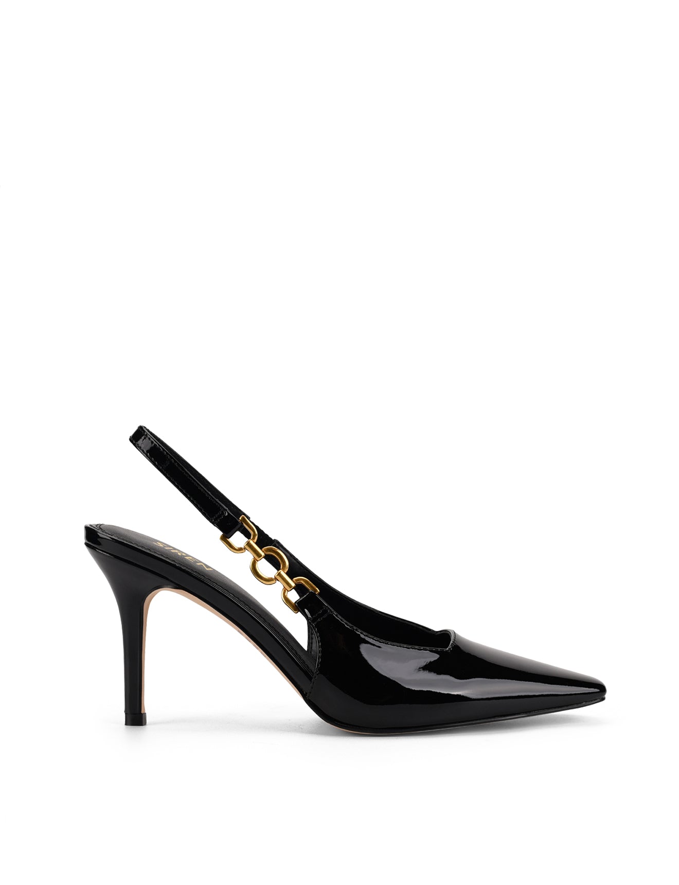 Venus Slingback Stiletto Heels - Black Patent Leather Women's Dress Shoes for Party, Wedding & Evening Events