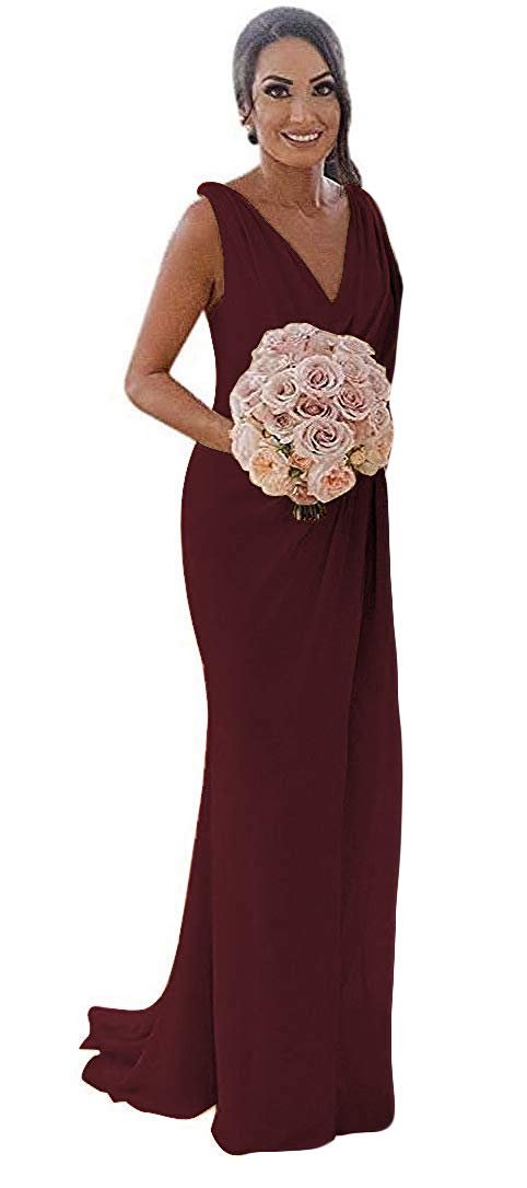 Elegant Long Chiffon Bridesmaid Dresses with High Slit for Wedding Party & Prom - Perfect for Evening Formal Events, Photo Shoots & Special Occasions