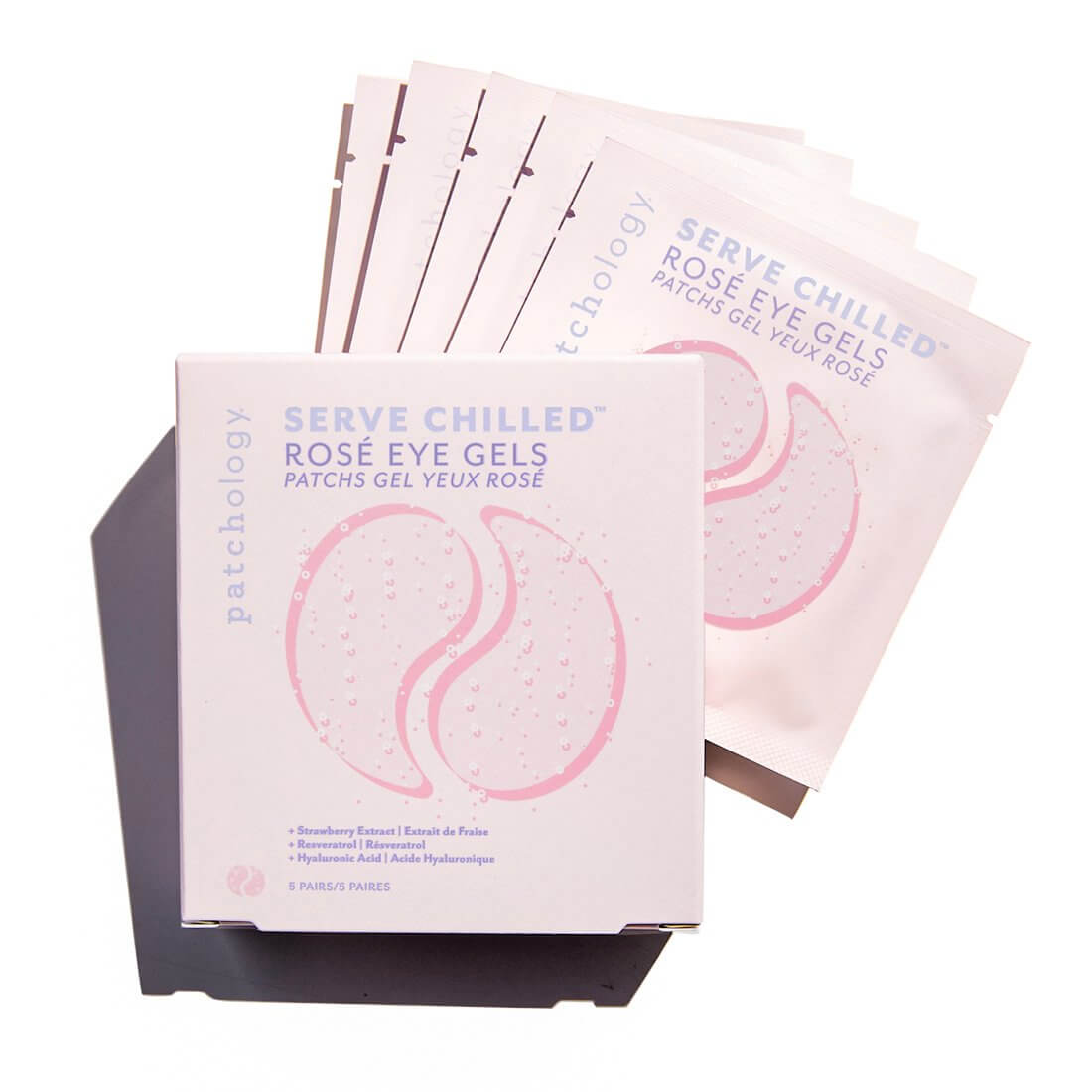 Patchology Rosé Eye Gels - Cooling Under Eye Treatment for Puffiness & Dark Circles - Perfect for Spa Nights & Travel Skincare